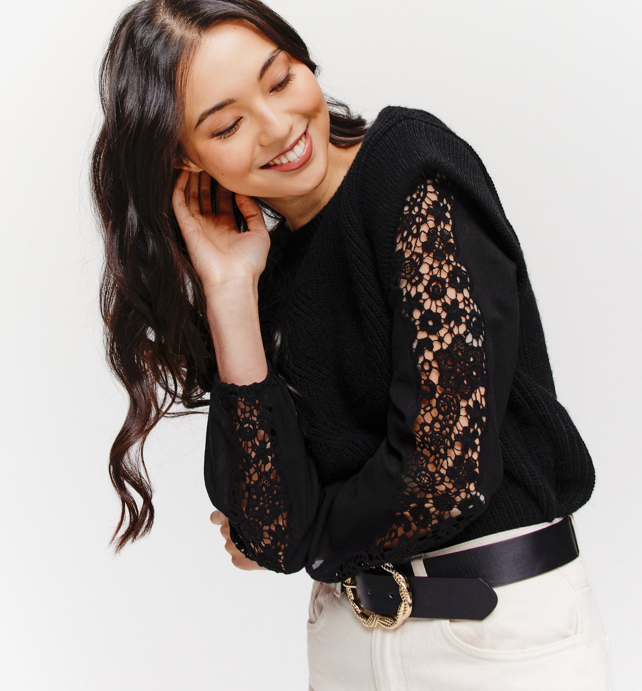 Layered effect jumper - Black