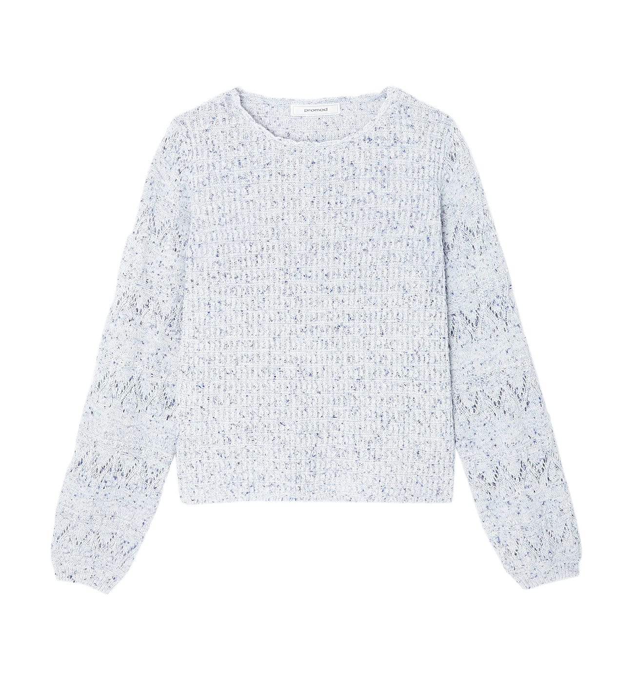 Openwork flecked jumper
