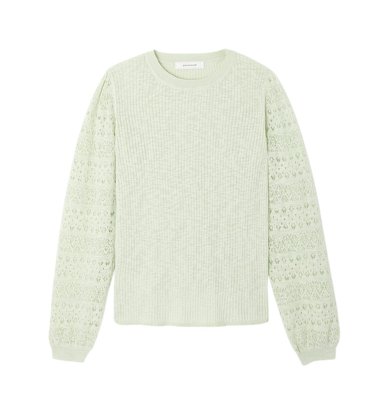 Ribbed openwork jumper