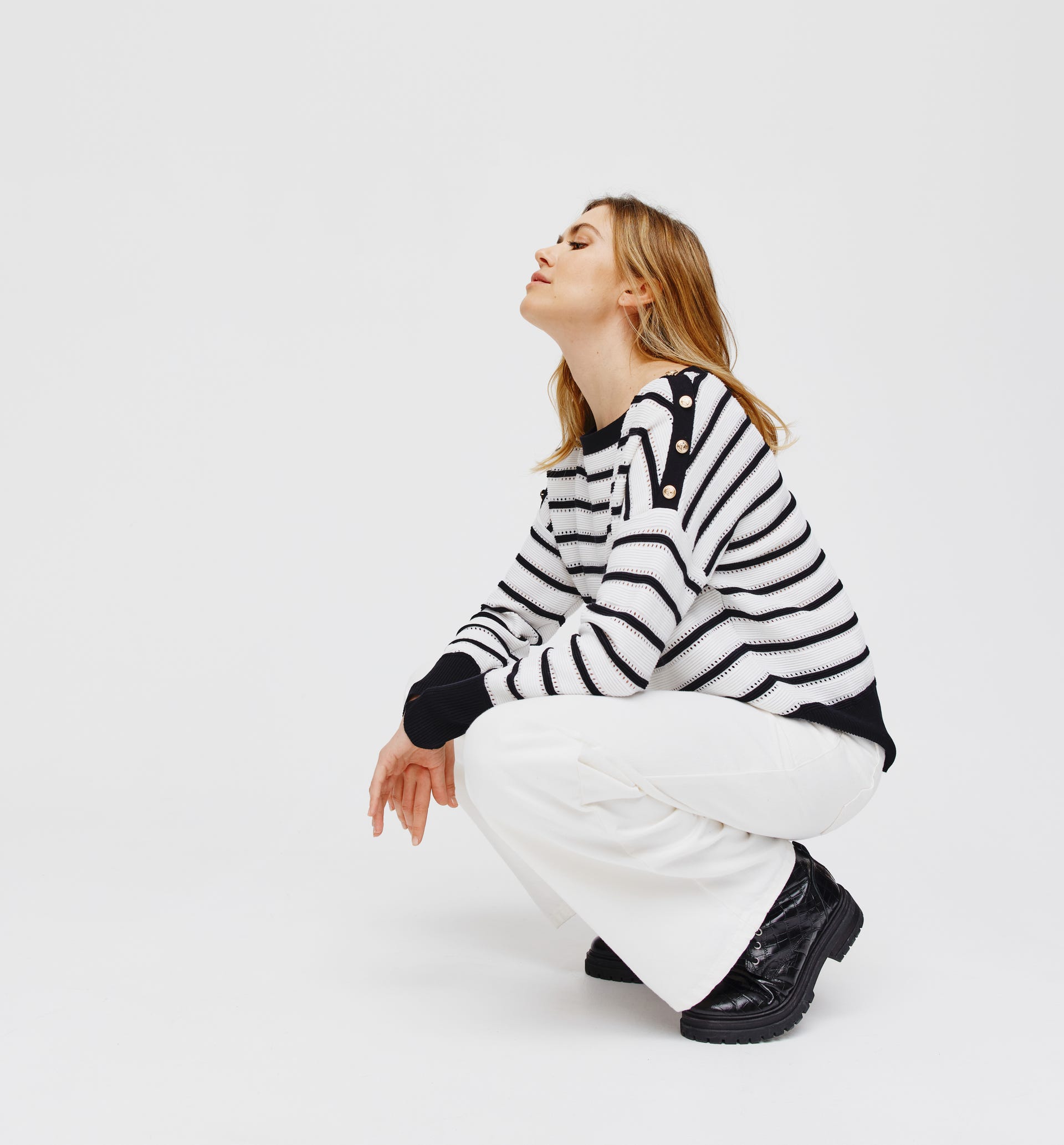 Oversize-Streifenpullover