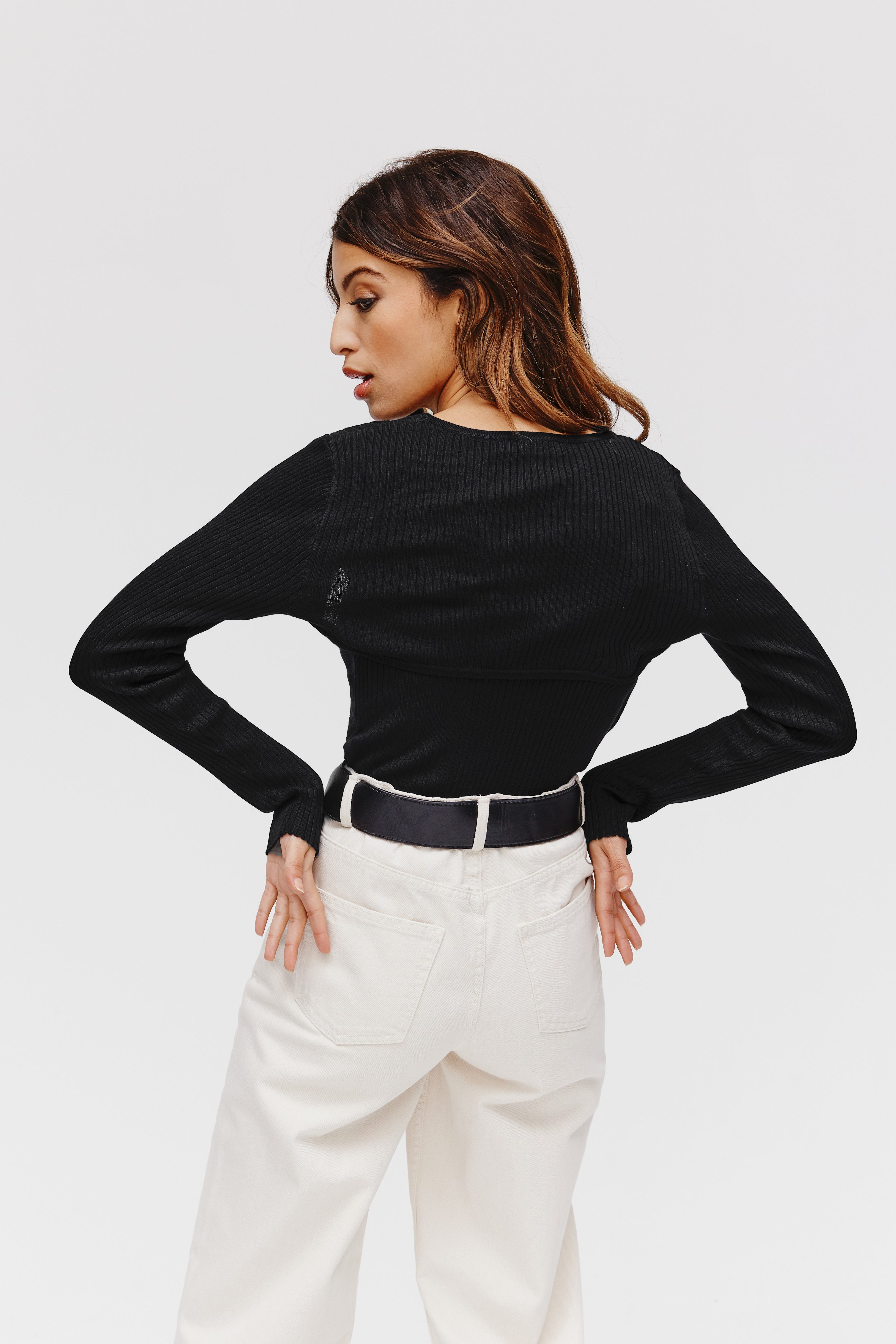 Rib top bolero