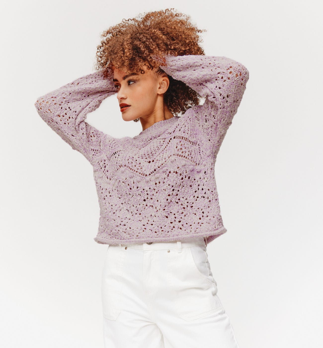 Fancy openwork jumper