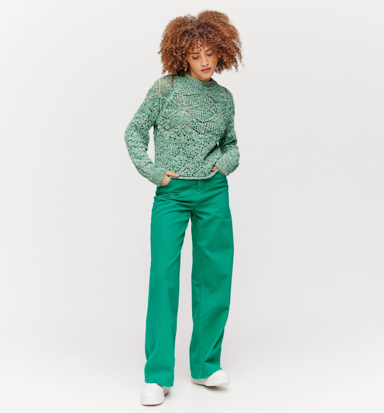 Fancy openwork jumper