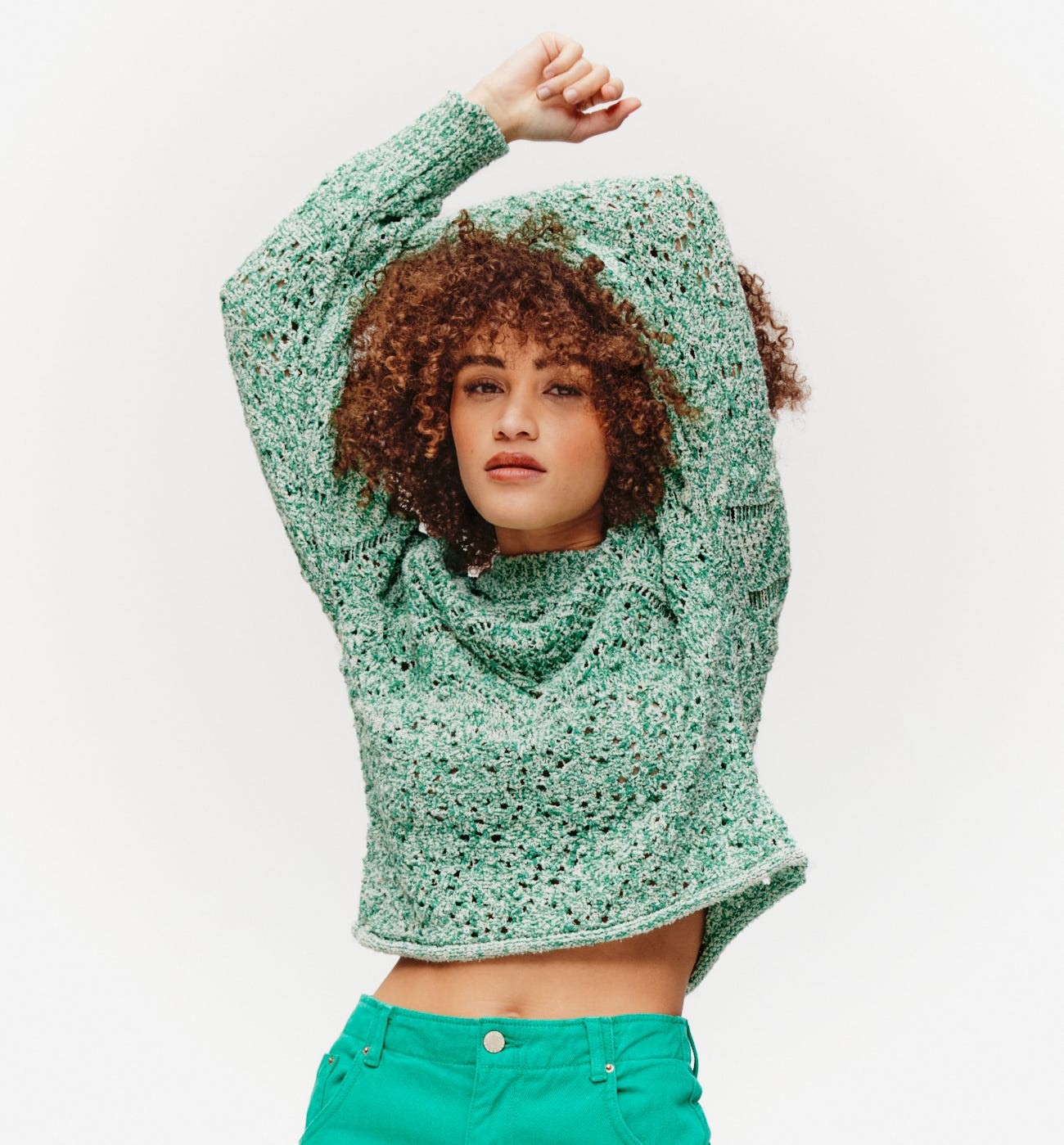 Fancy openwork jumper