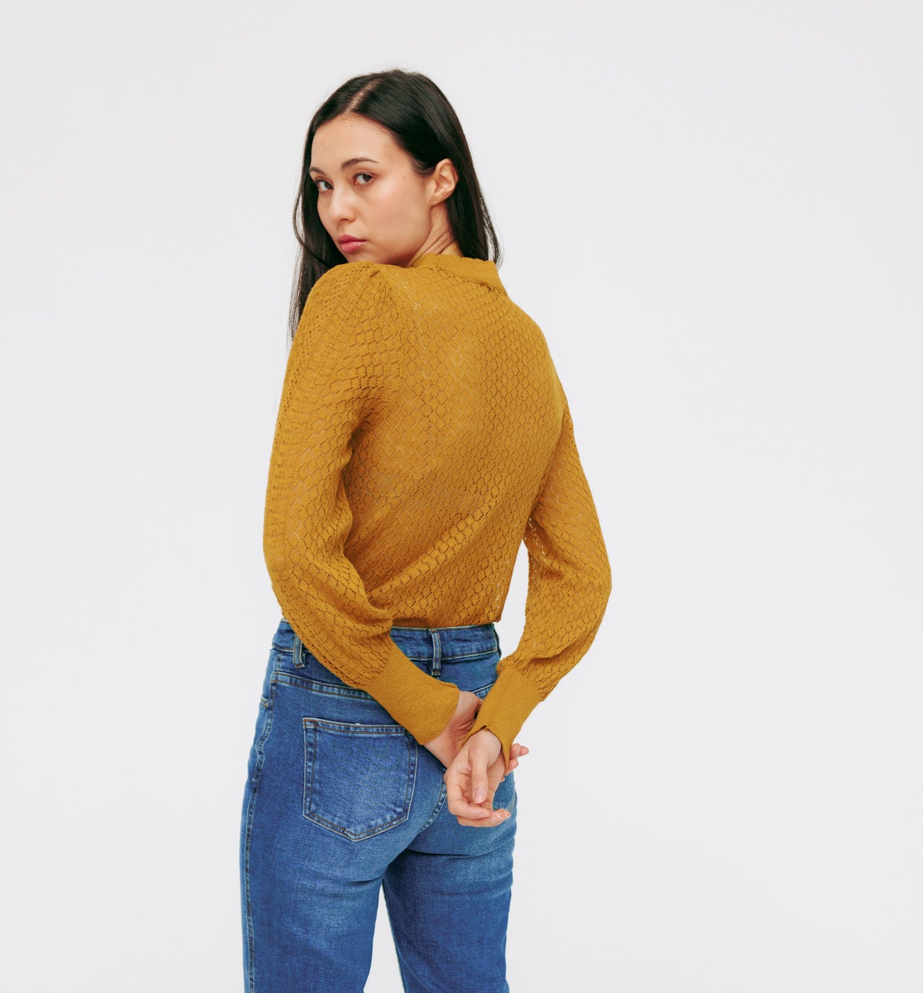 Pull fin ajouré Femme