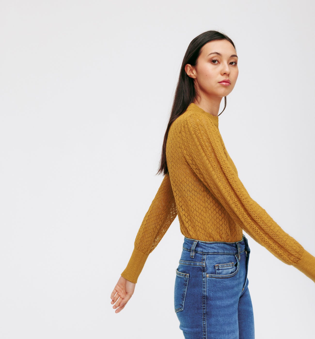 Pull fin ajouré Femme