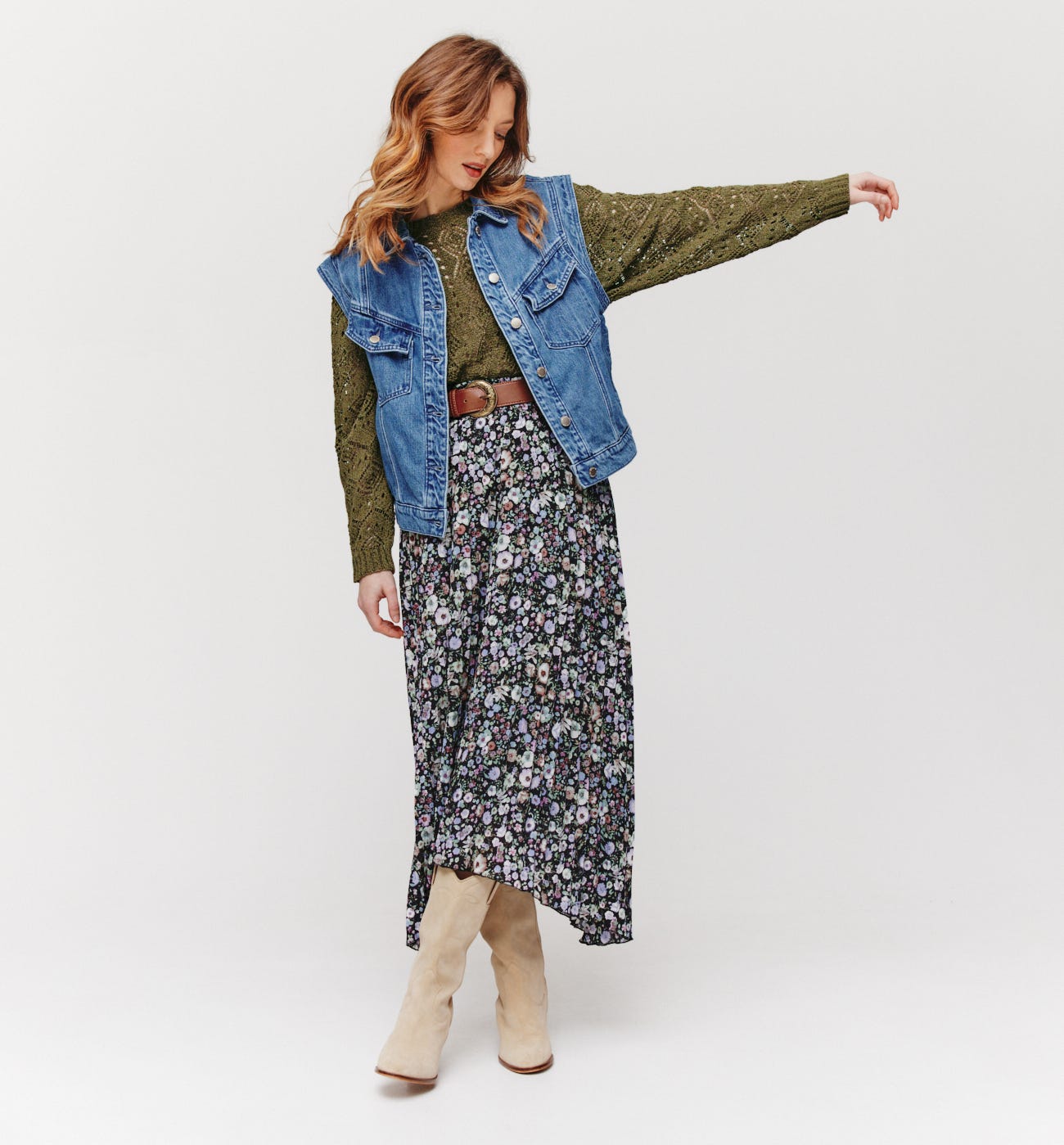 Maglia oversize a trafori