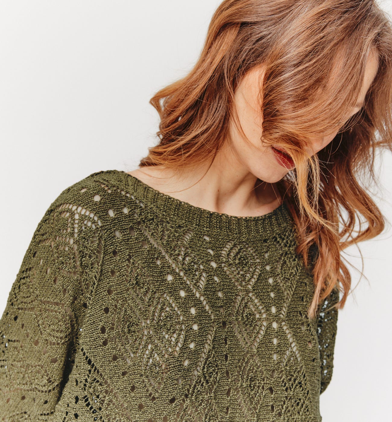 Maglia oversize a trafori
