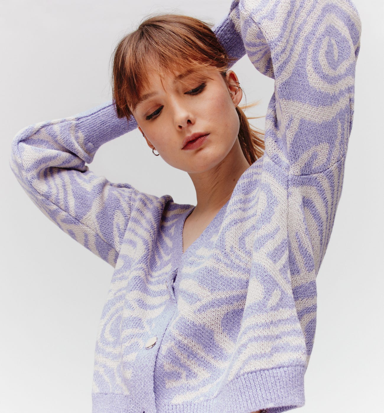 Arabesque patterned cardigan