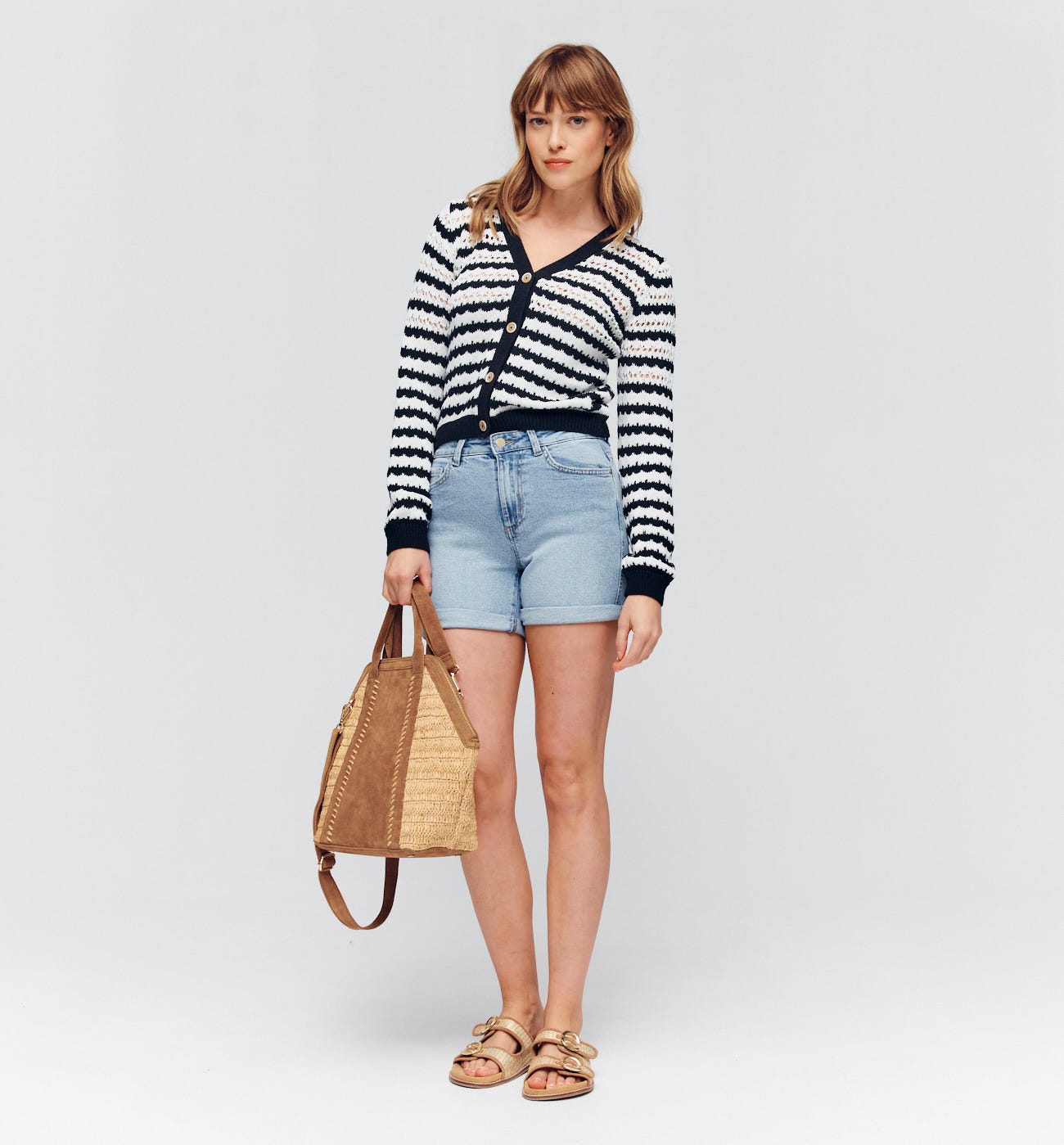 Cardigan a righe