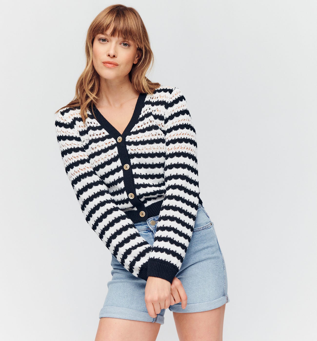 Cardigan a righe