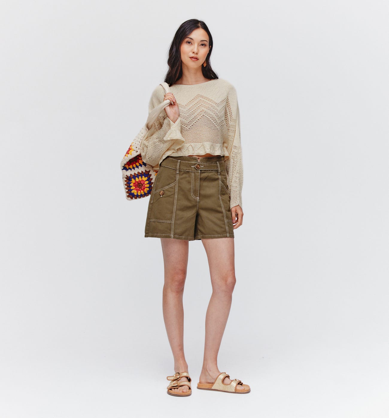 Short openwork jumper