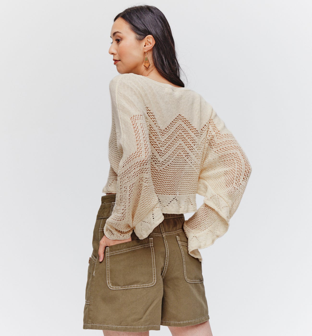Short openwork jumper