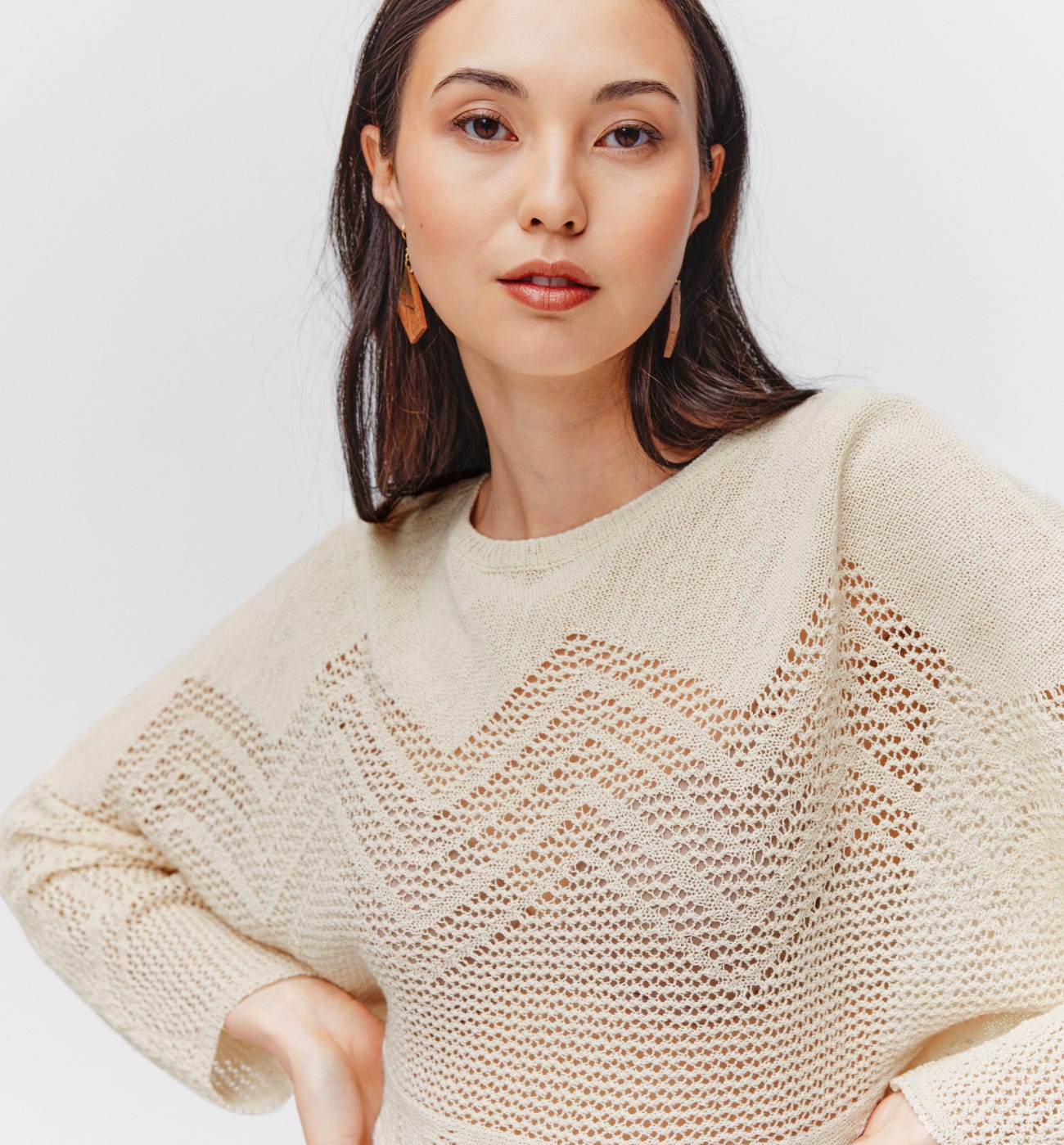 Short openwork jumper