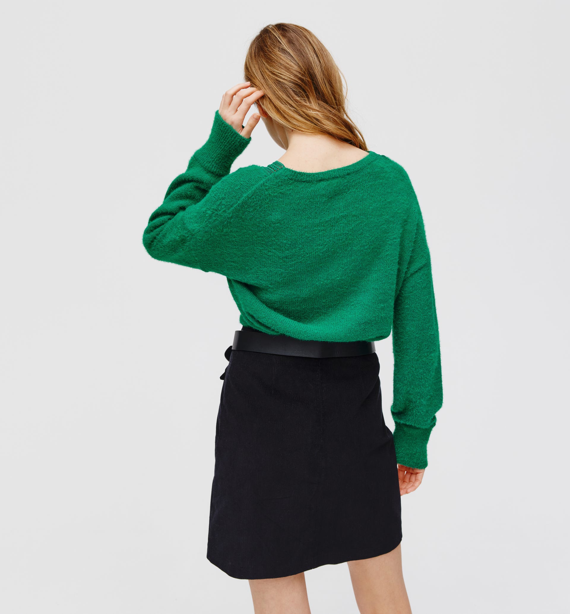Jersey mullido detalle crochet