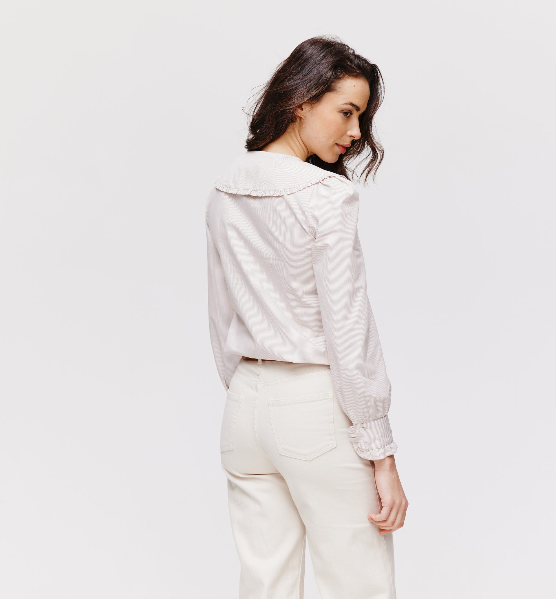 Camisa cuello Claudine maxi