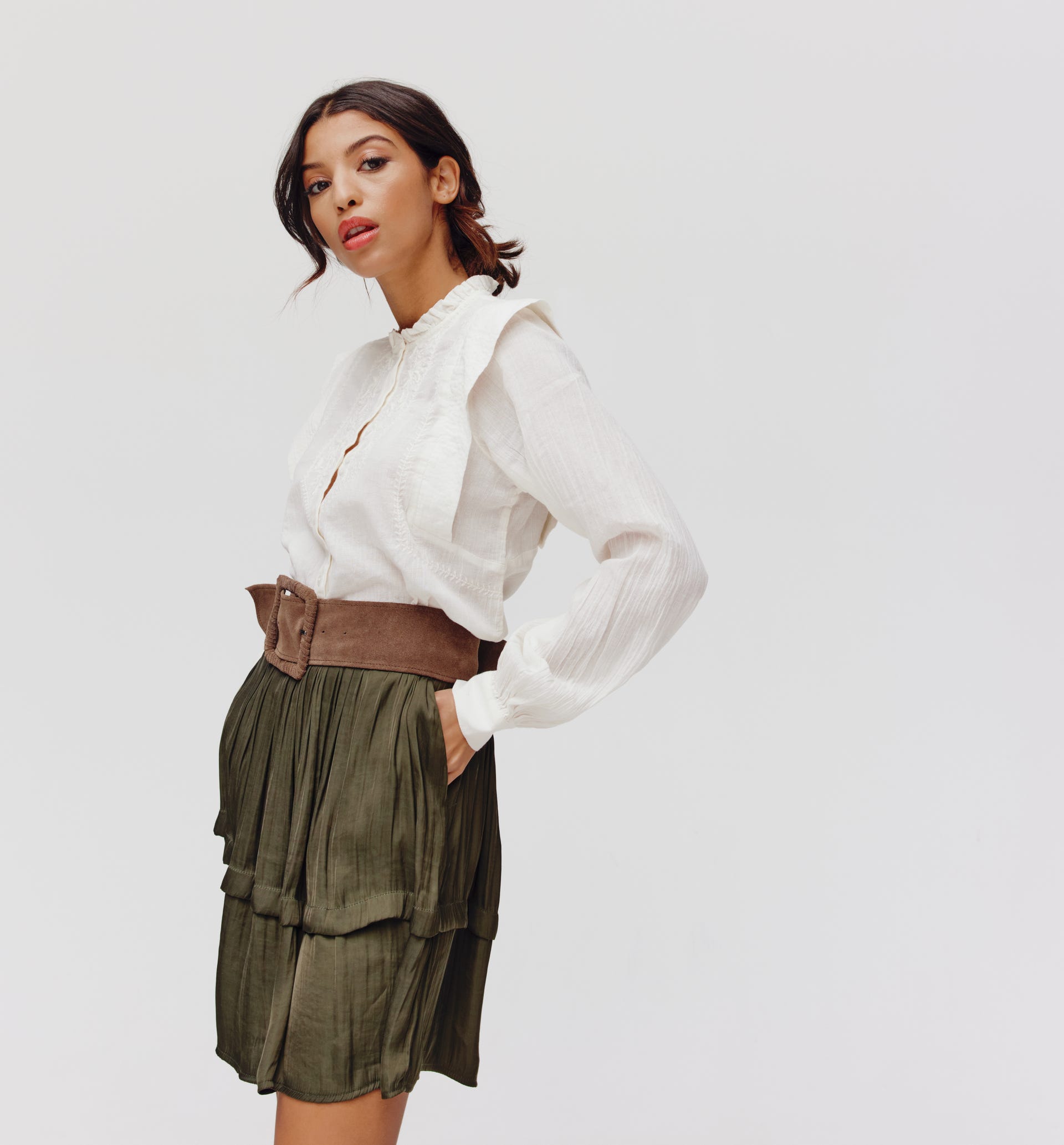 Embroidered cotton shirt
