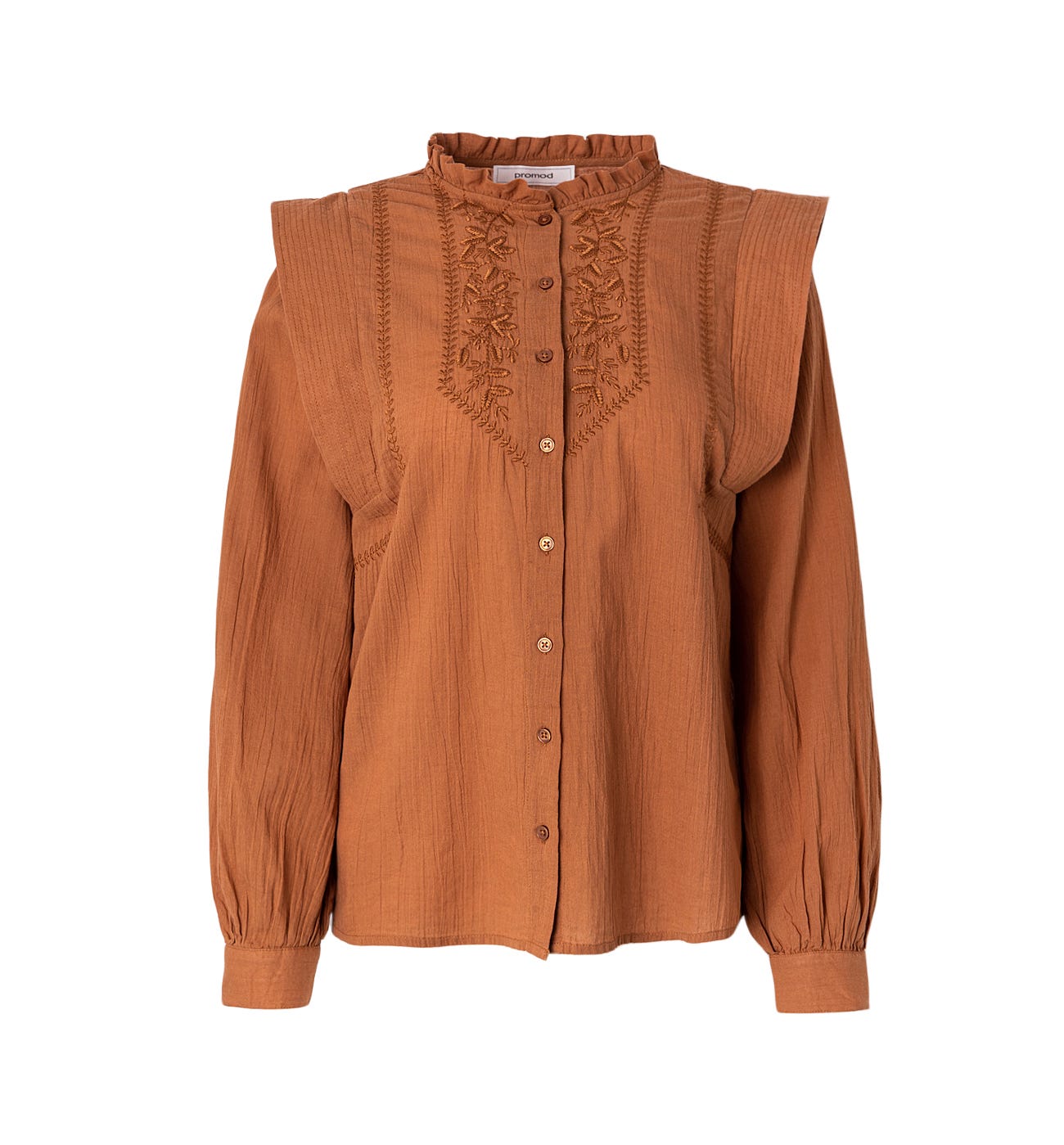 Camicia ricamata in cotone