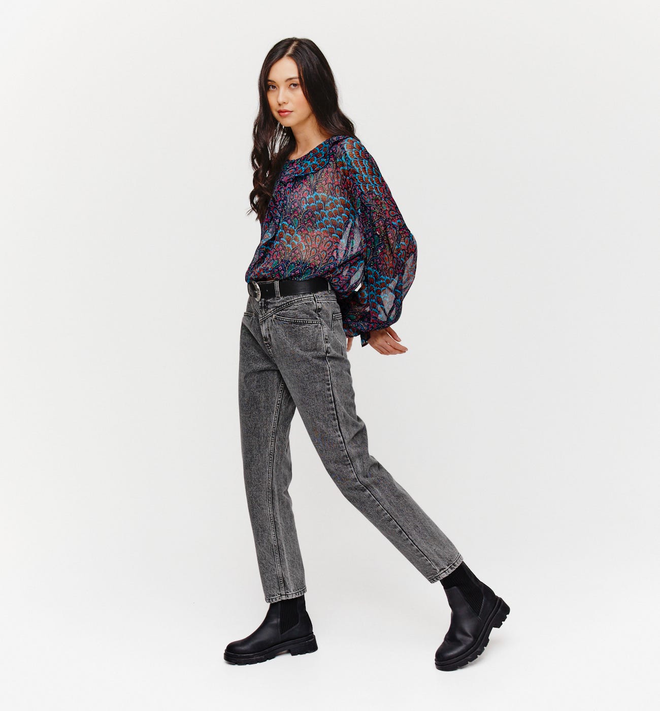 Blusa gasa estampada