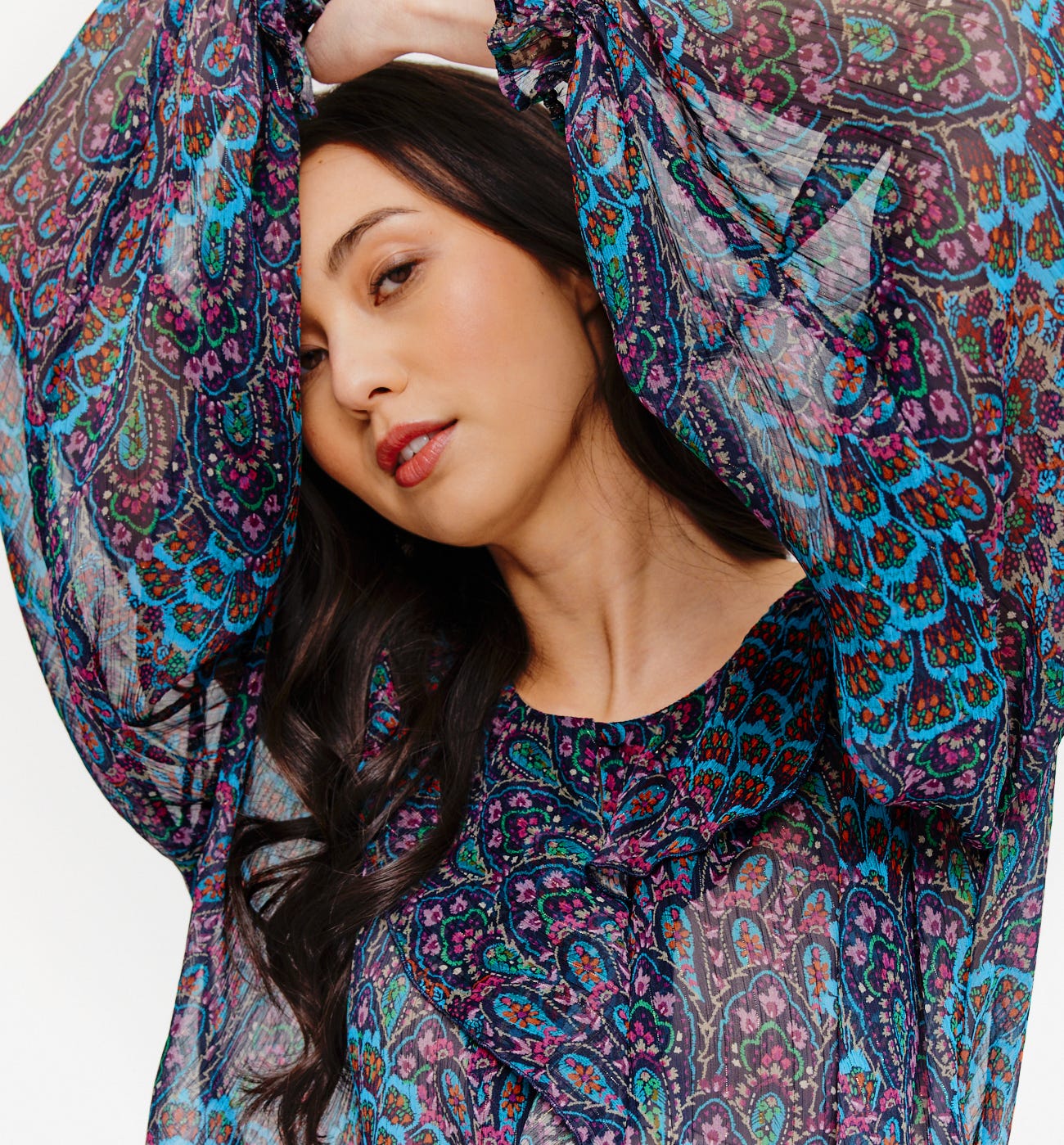 Blusa gasa estampada
