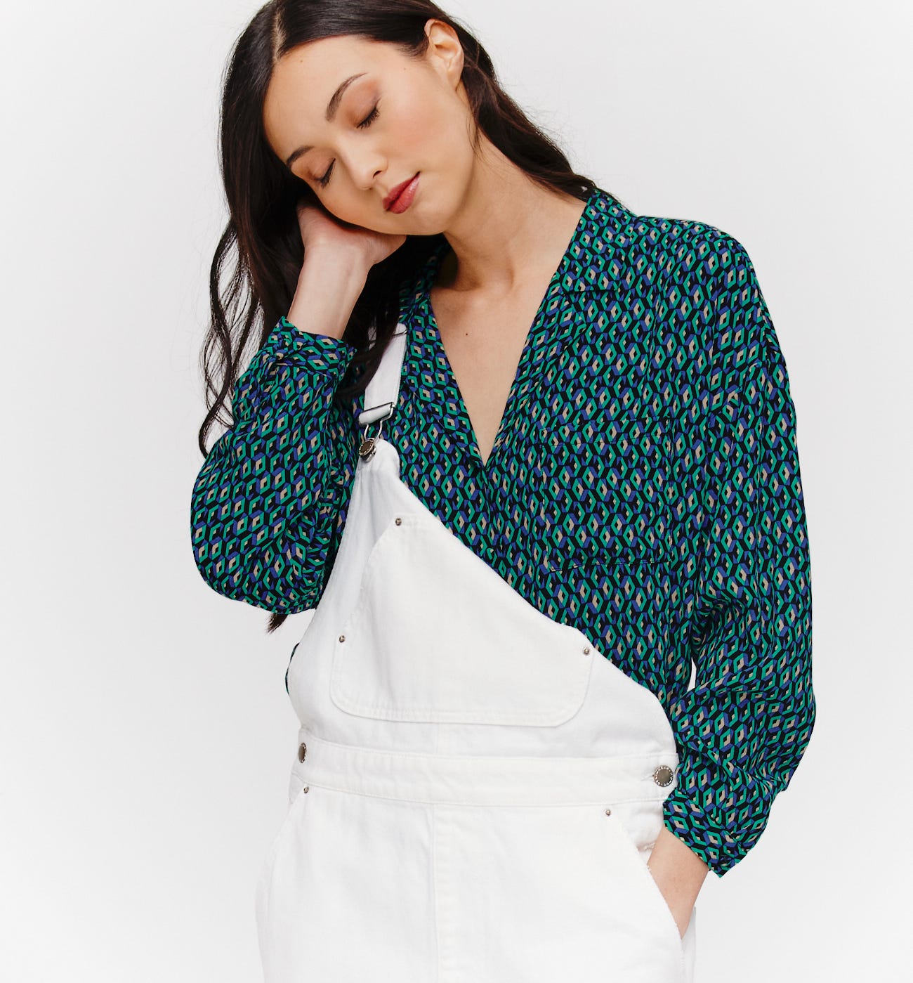 Bluse mit Printmotiv