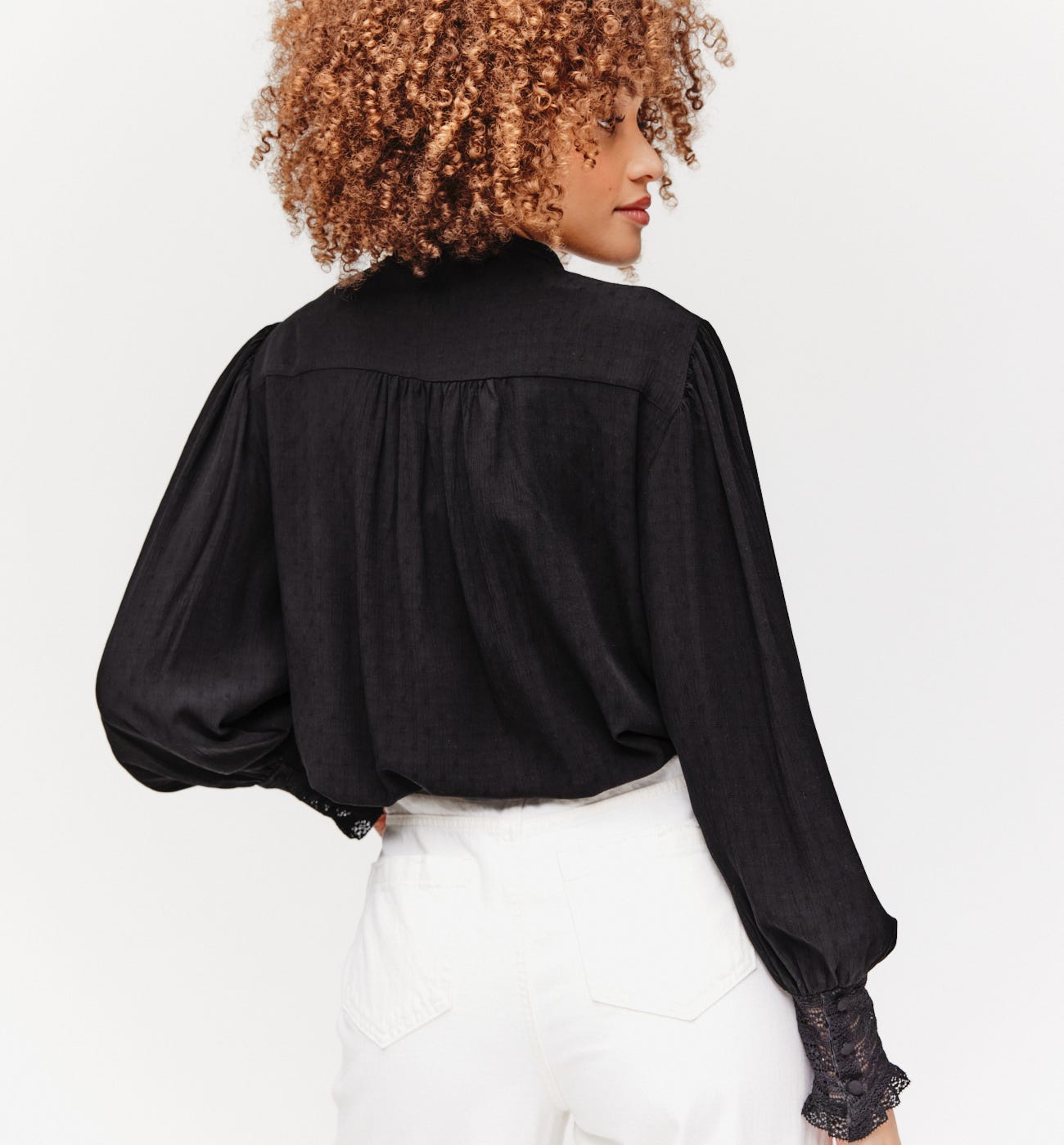 Bluse mit Ballonärmeln