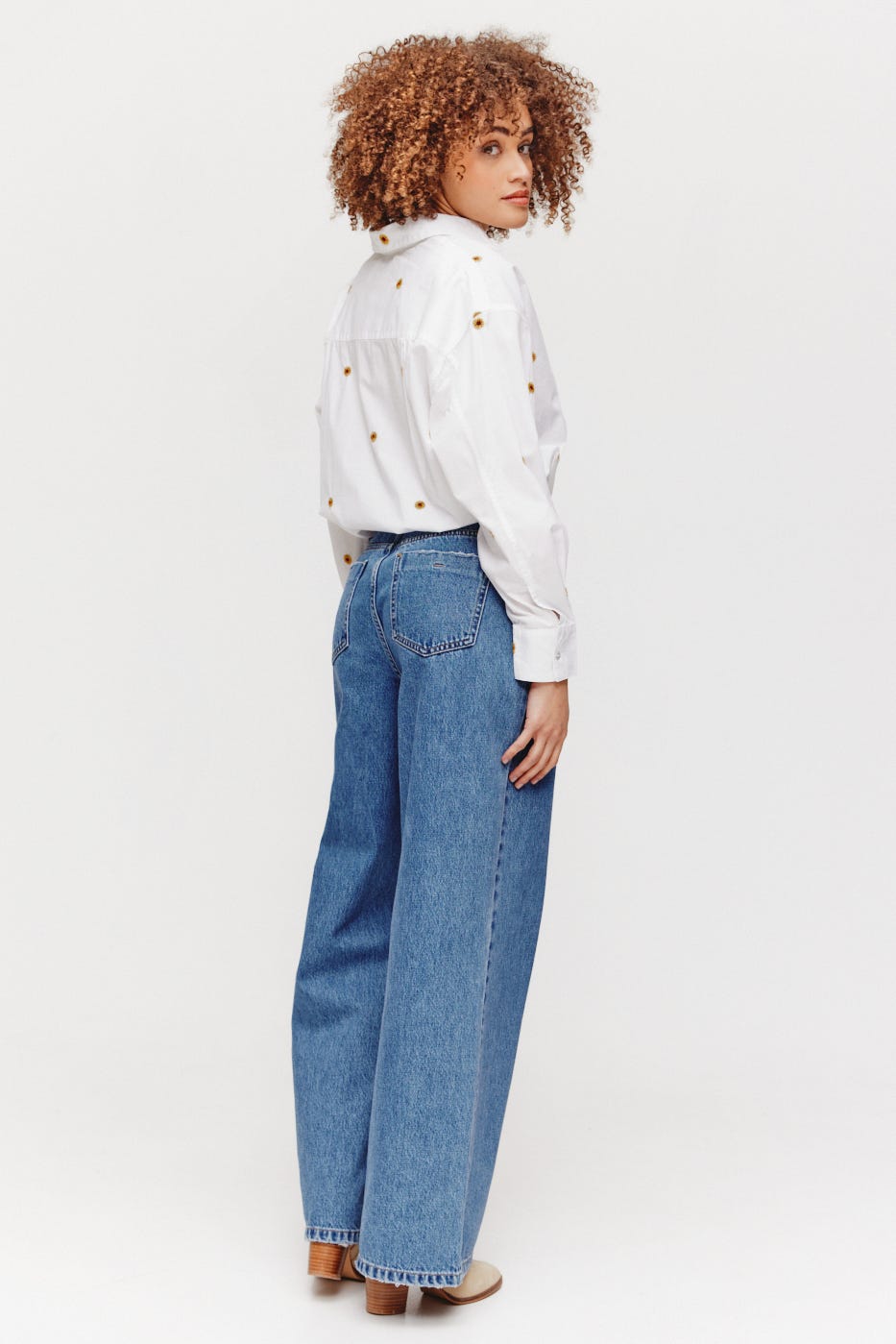 Bestickte Oversize-Bluse