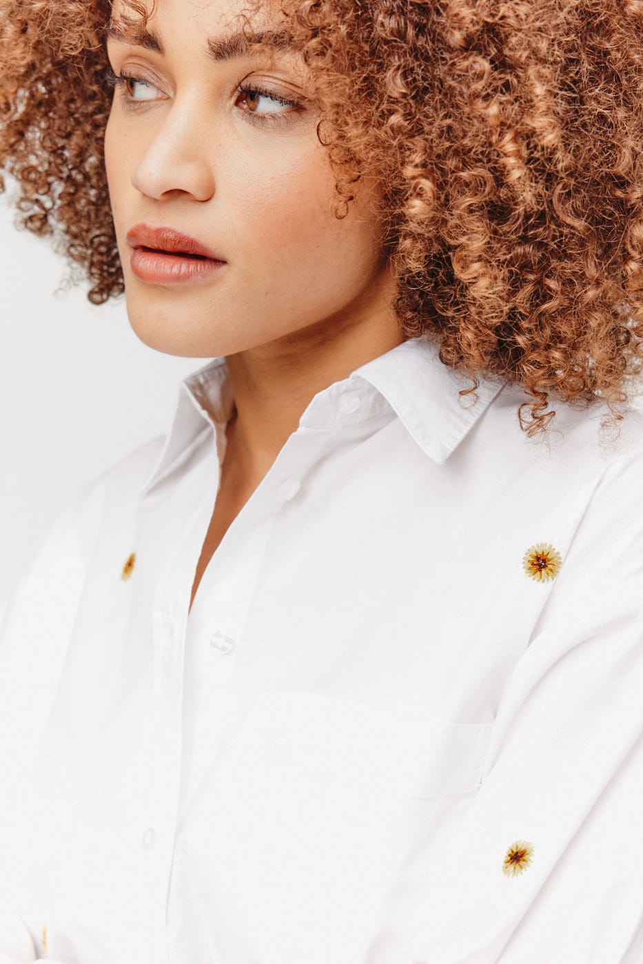 Bestickte Oversize-Bluse