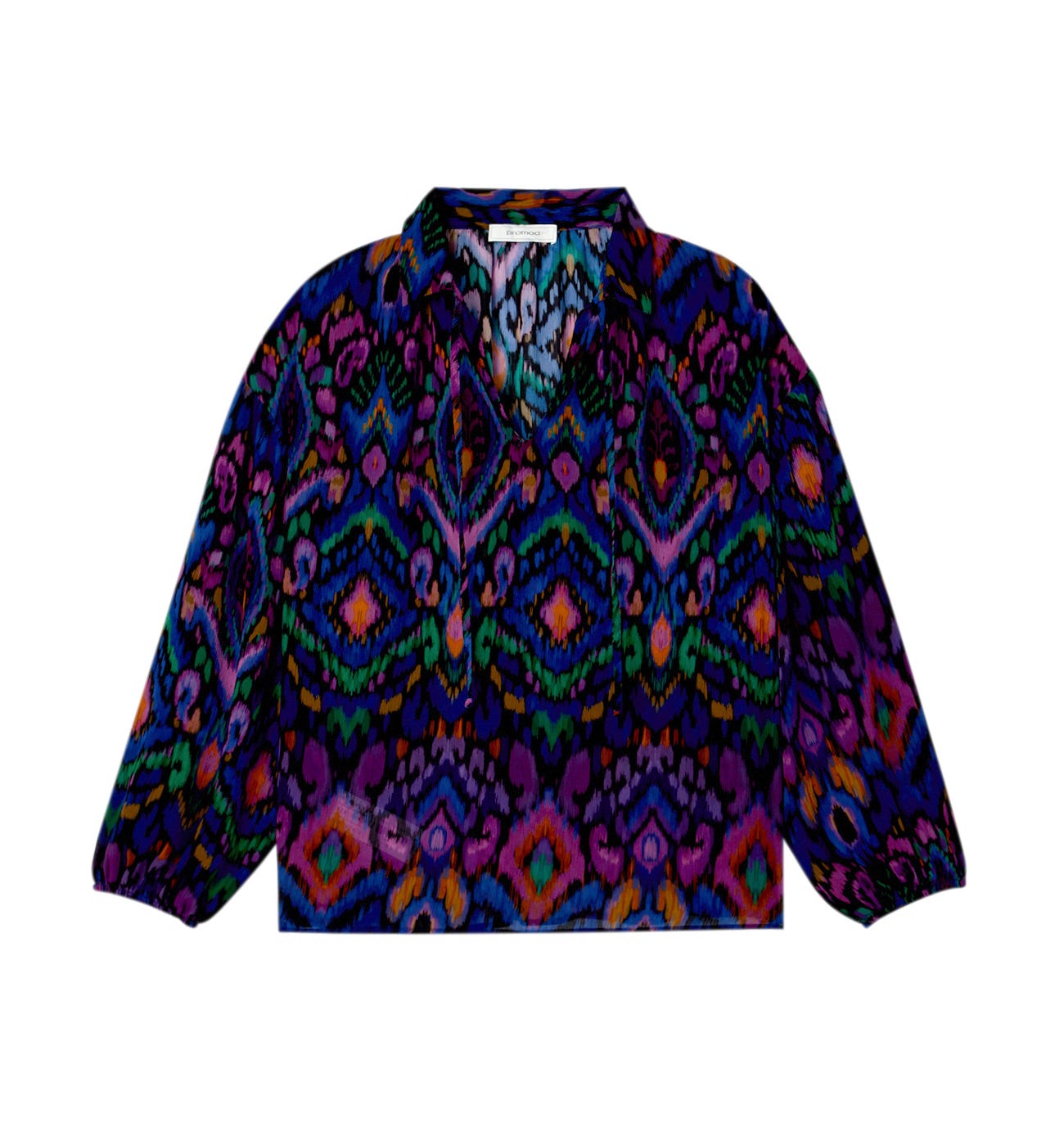 Blusa de gasa estampada