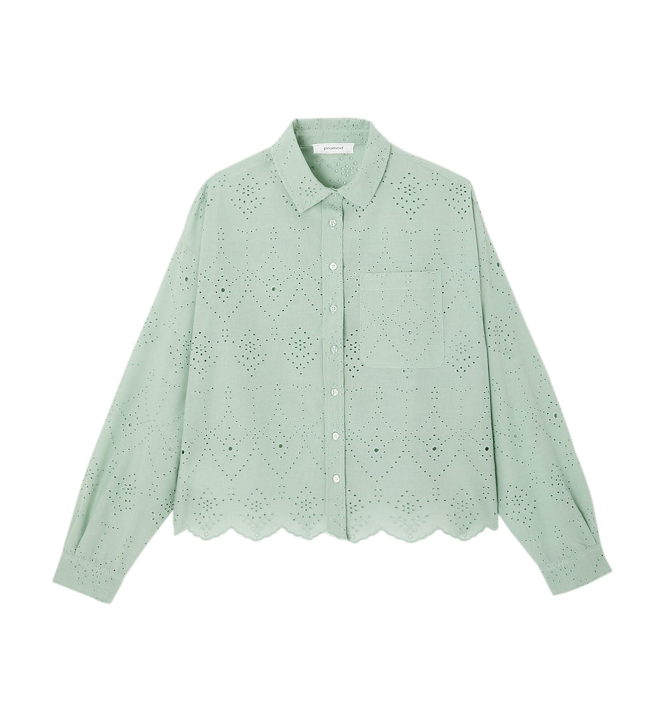 Bluse aus englischer Stickerei