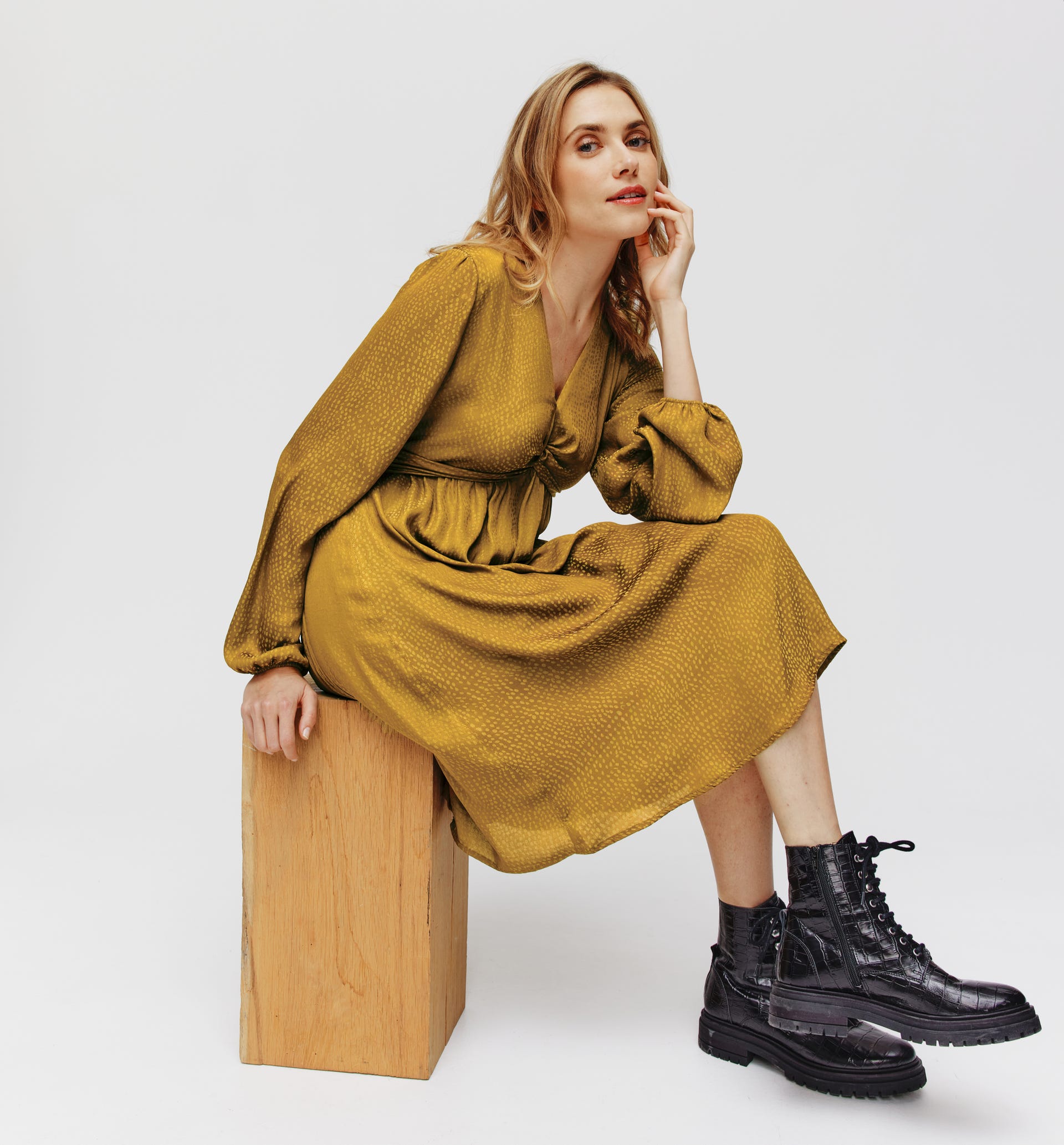 Silky midi dress