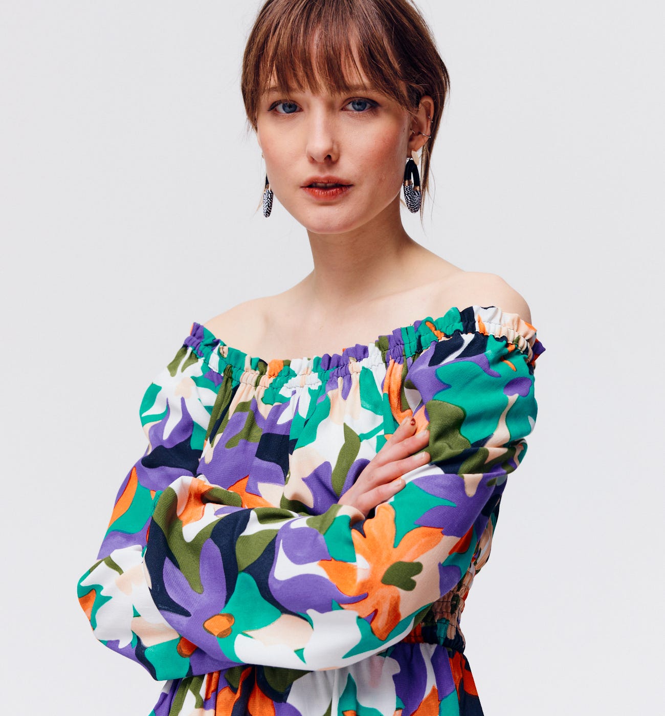 Blusa fantasia arricciata