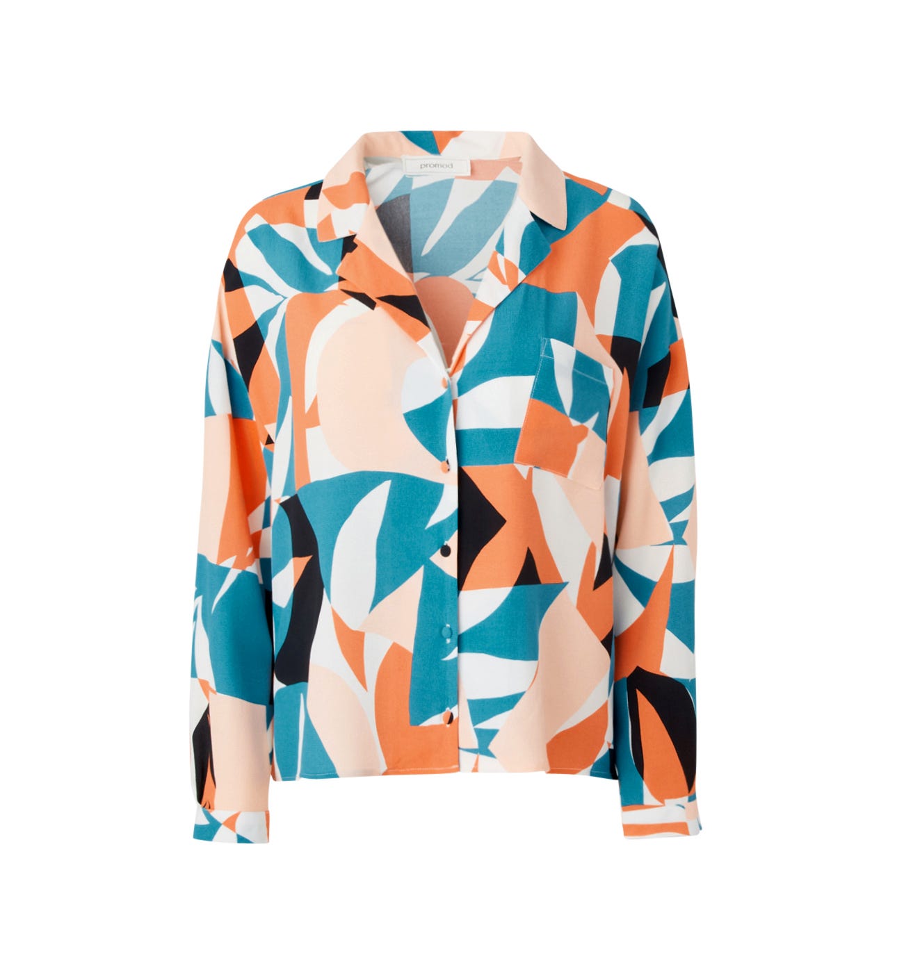 Bluse mit Pyjamakragen