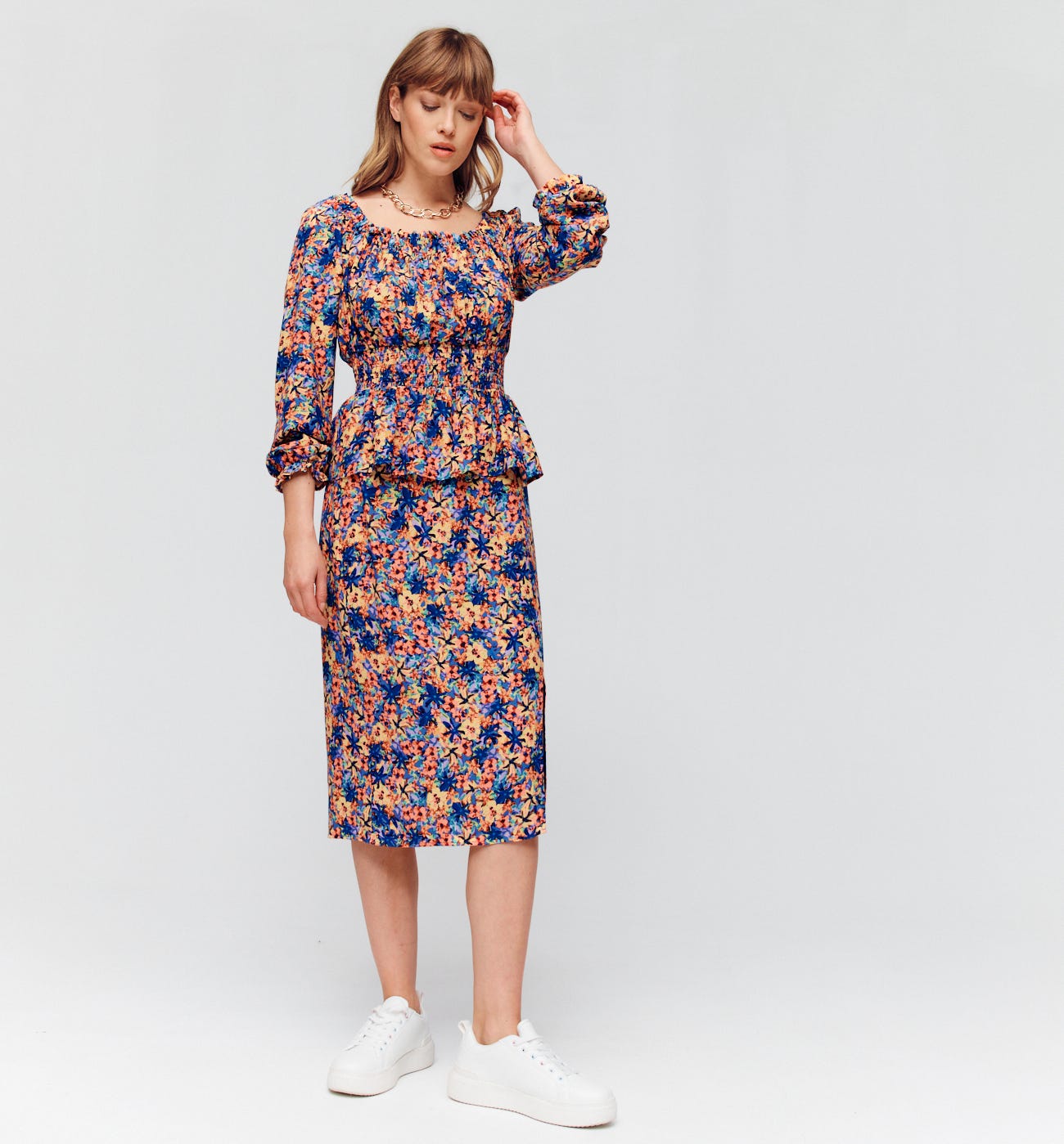 Blusa fantasia arricciata