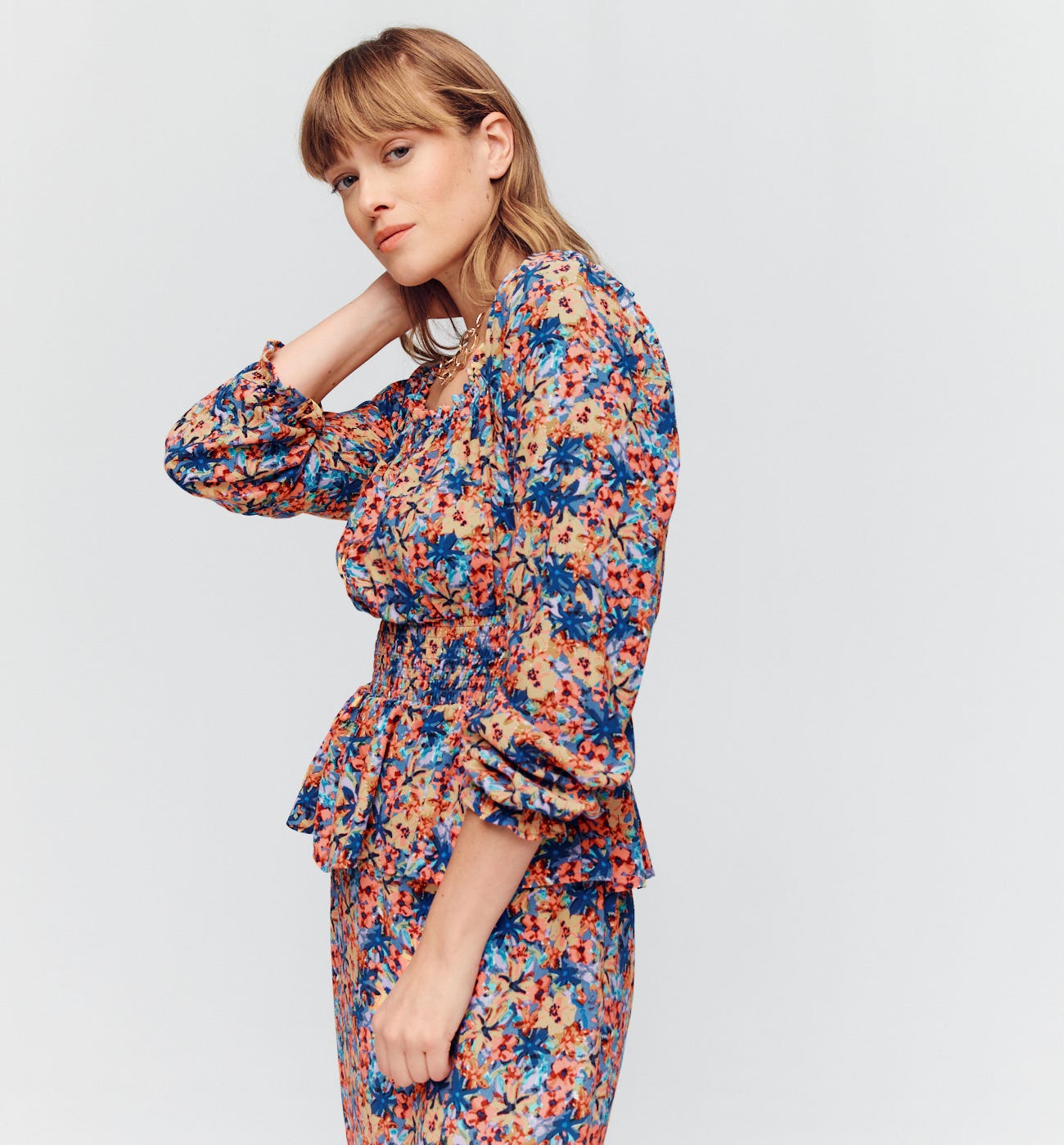 Blusa fantasia arricciata