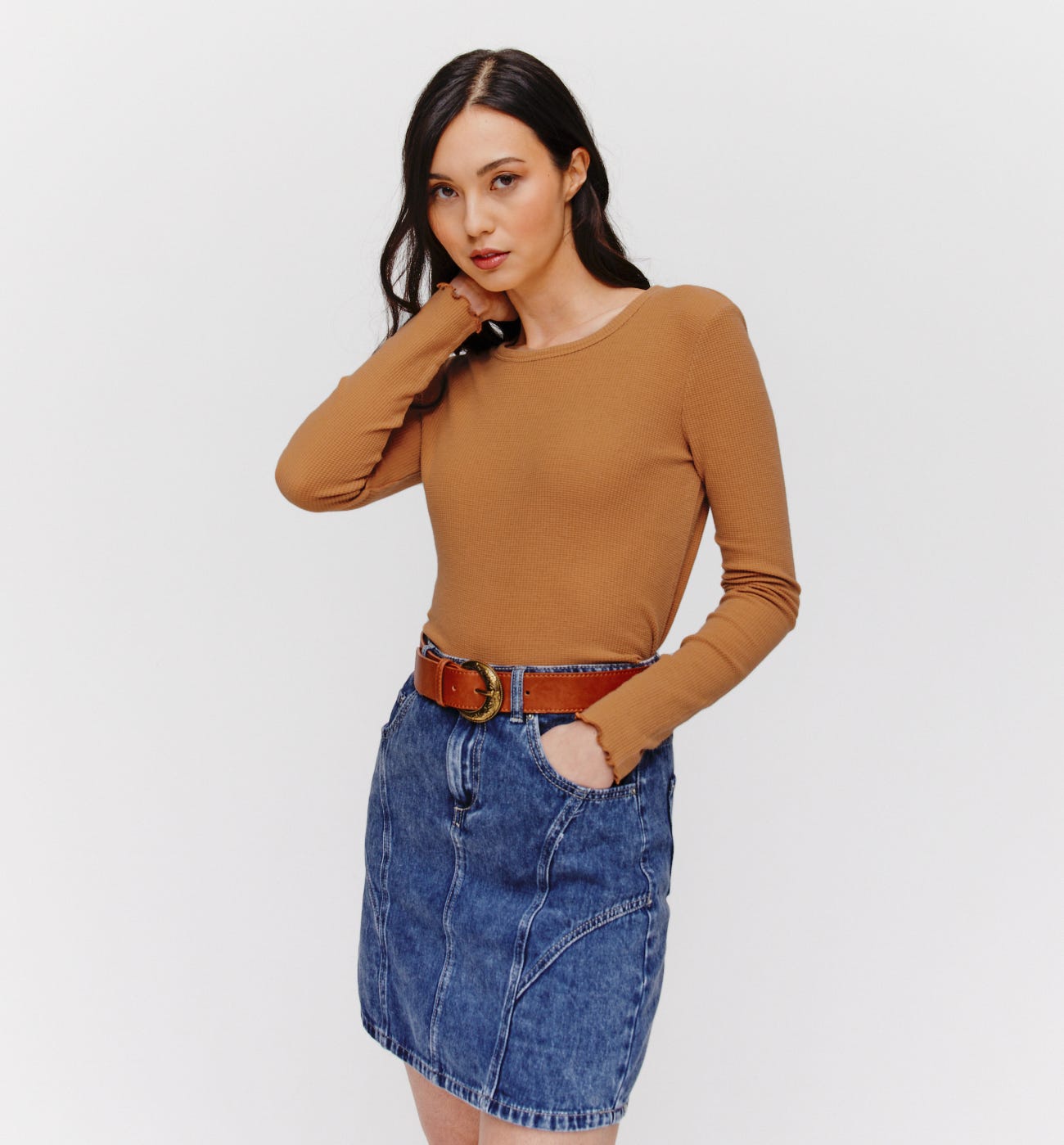 T-shirt gaufré Femme