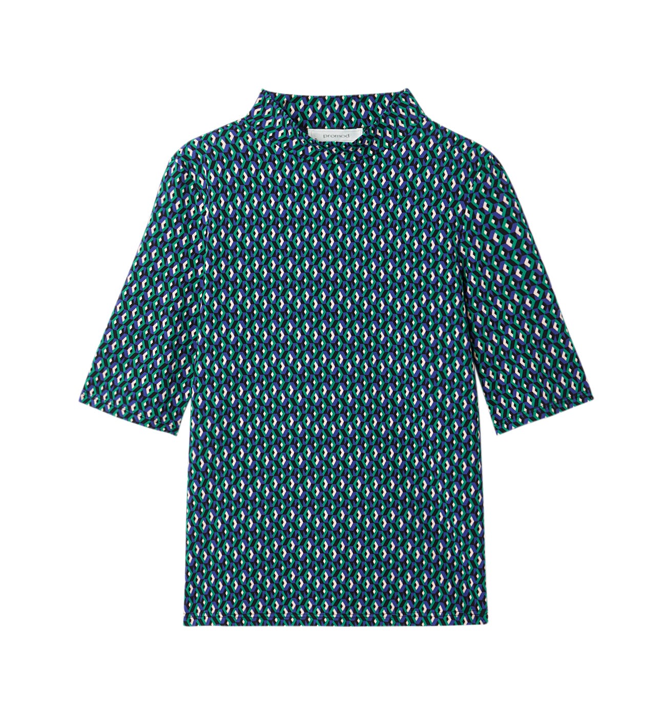 T-Shirt mit Stehkragen