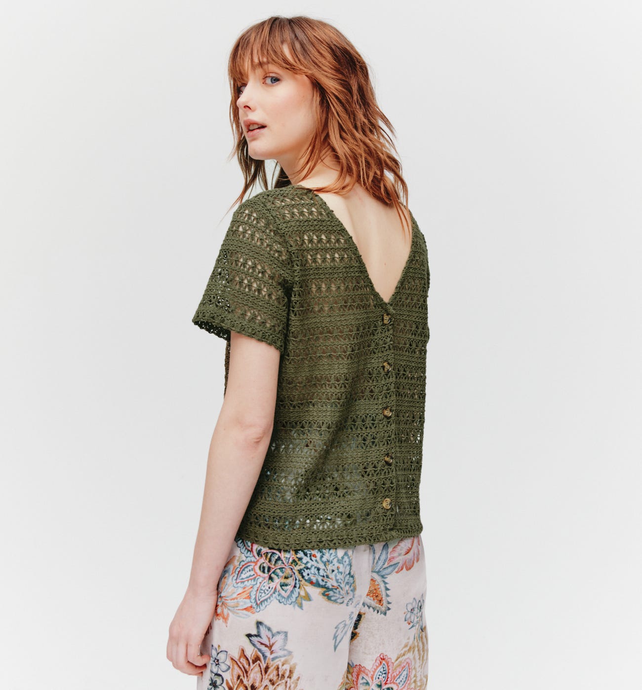 2 in 1-Shirt mit Lochmuster