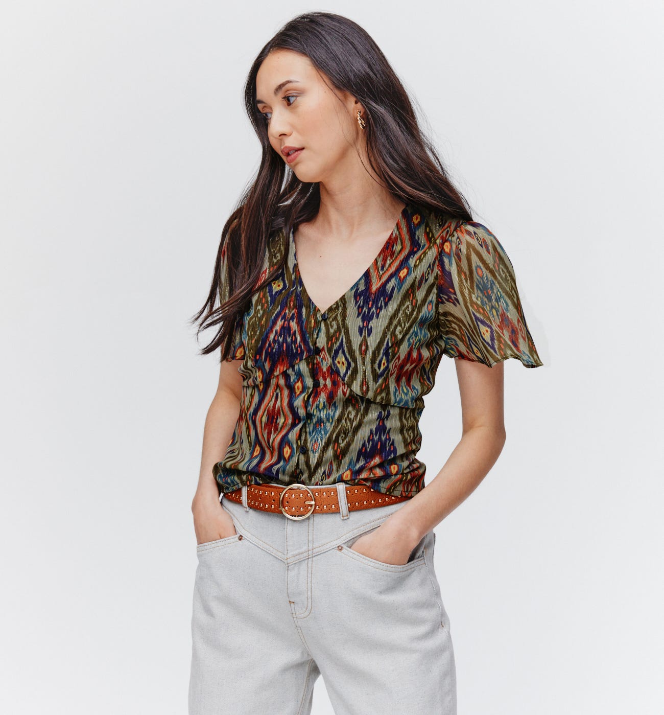 Bedruckte Bluse