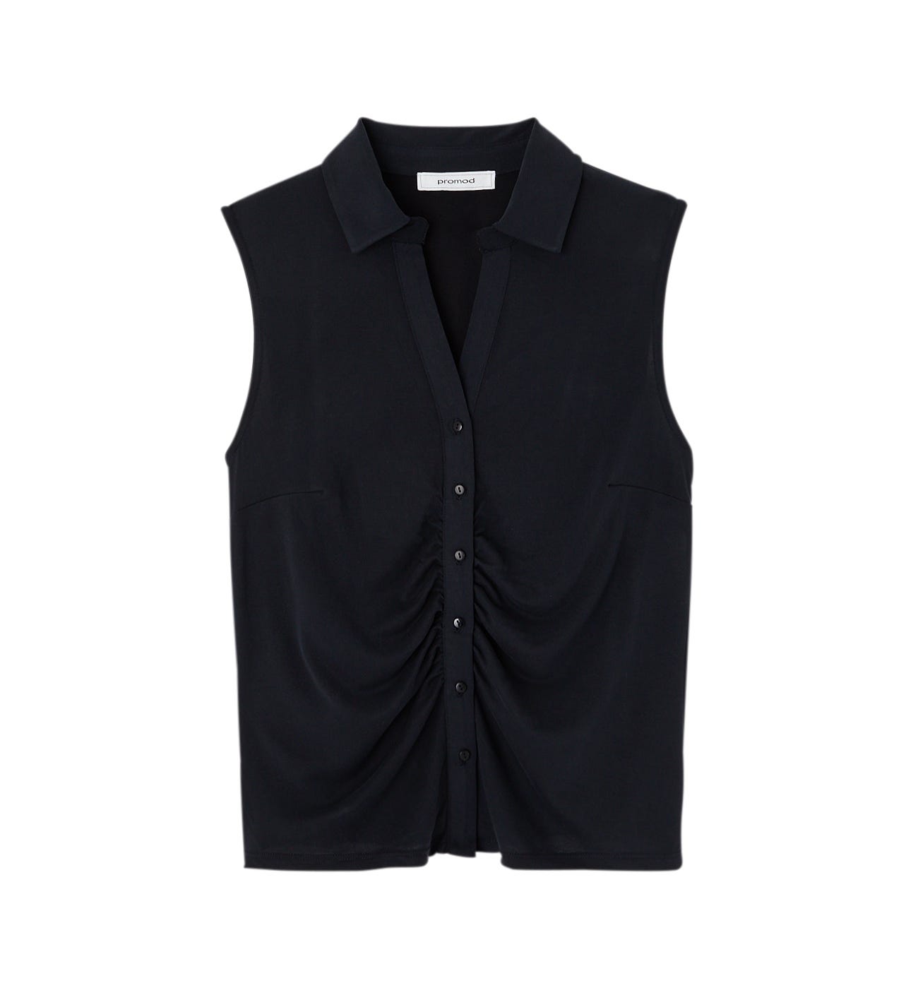 T-shirt sans manches col polo