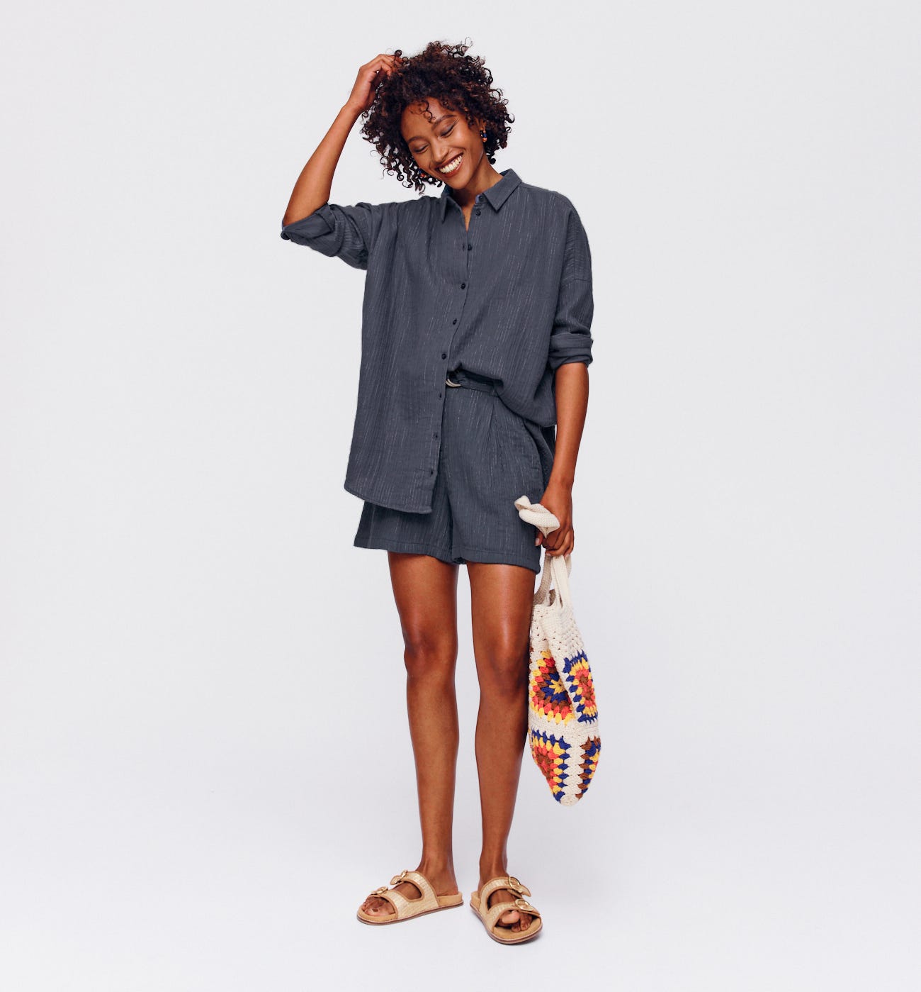 Cotton gauze shirt
