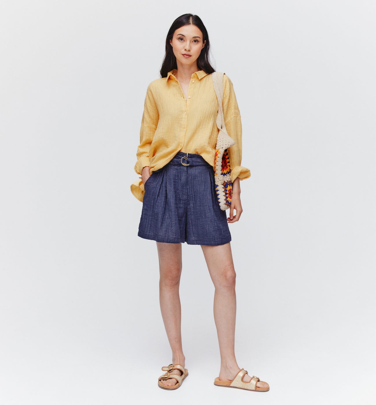 Cotton gauze shirt