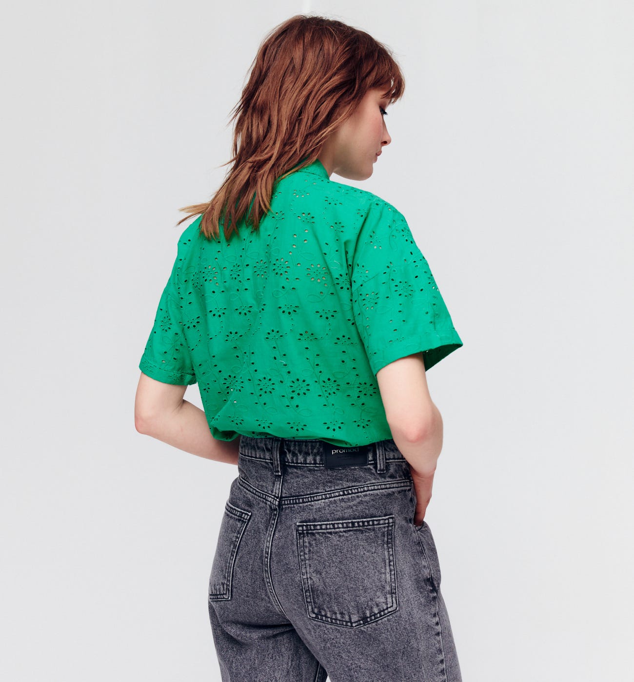 Bluse aus englischer Stickerei