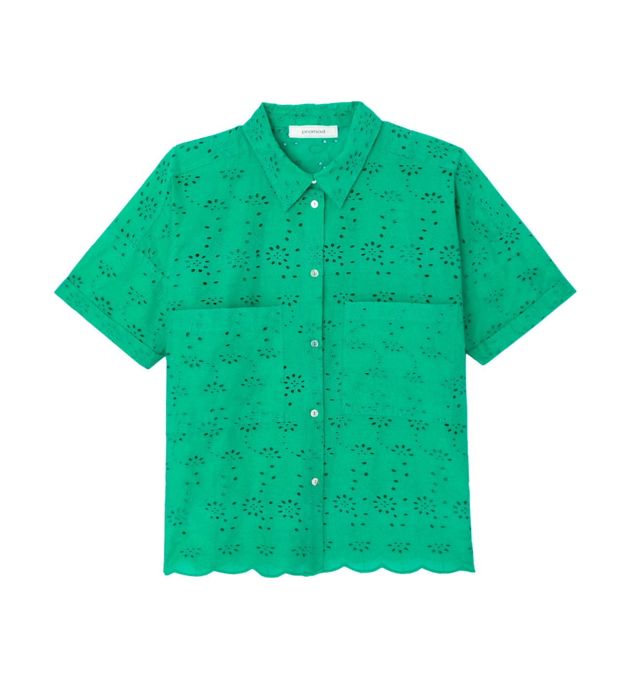 Bluse aus englischer Stickerei
