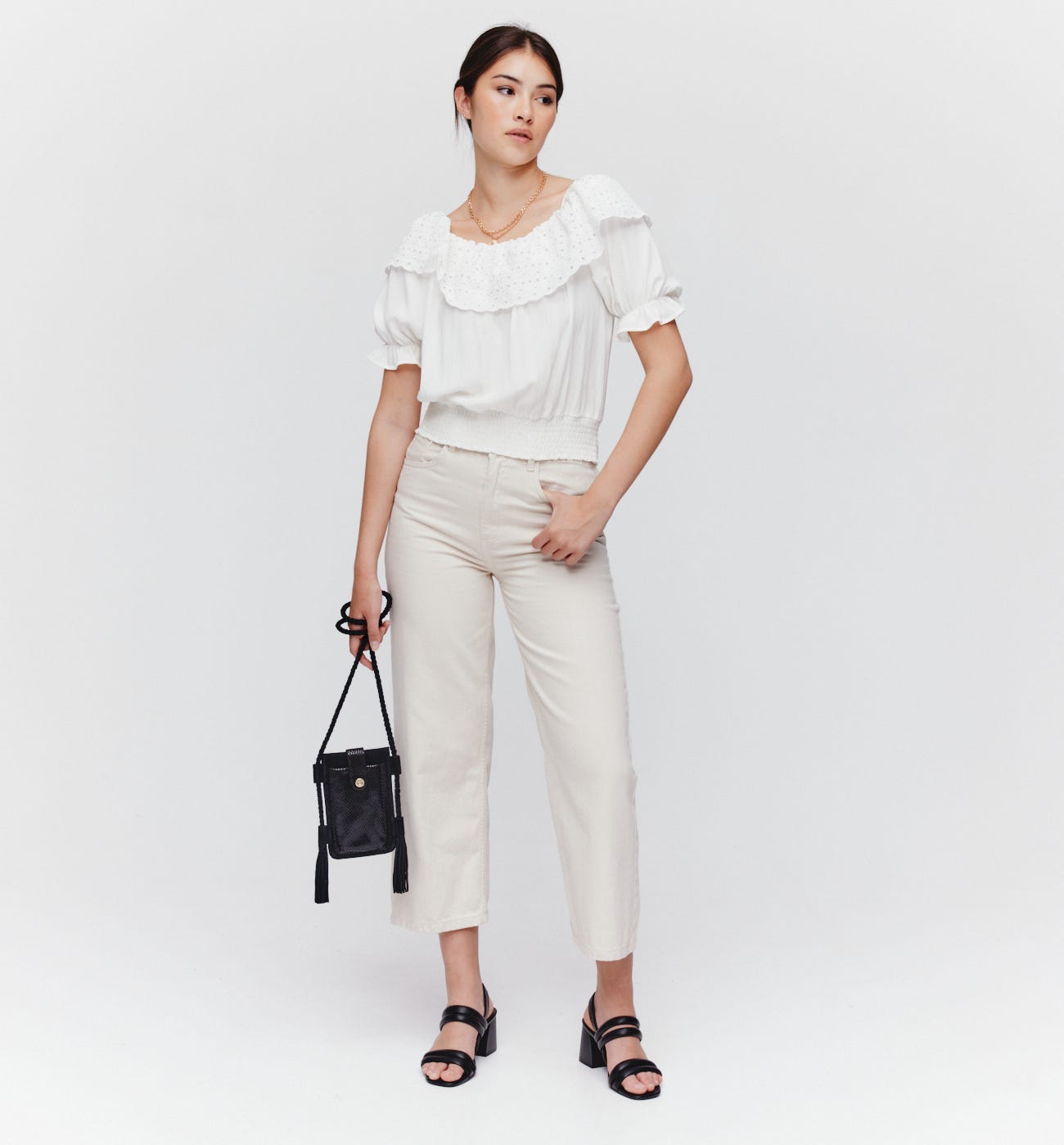 Blusa escote bardot