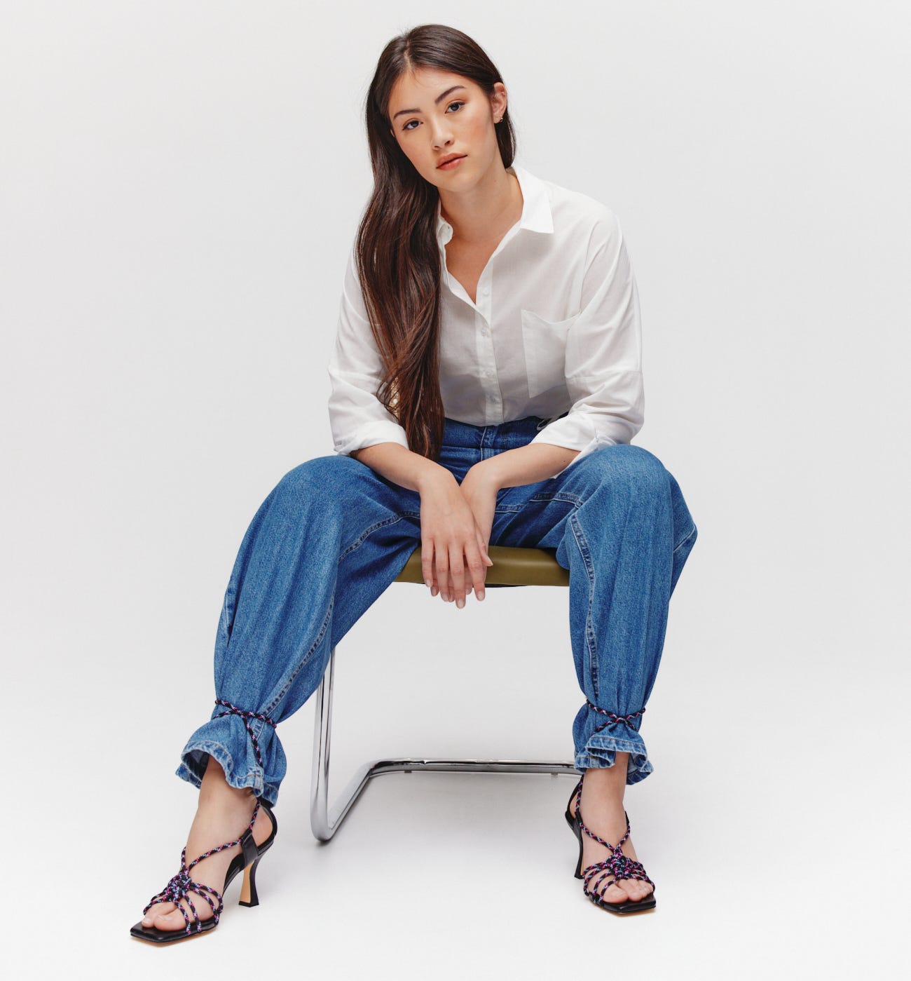 Chemise courte et unie Femme