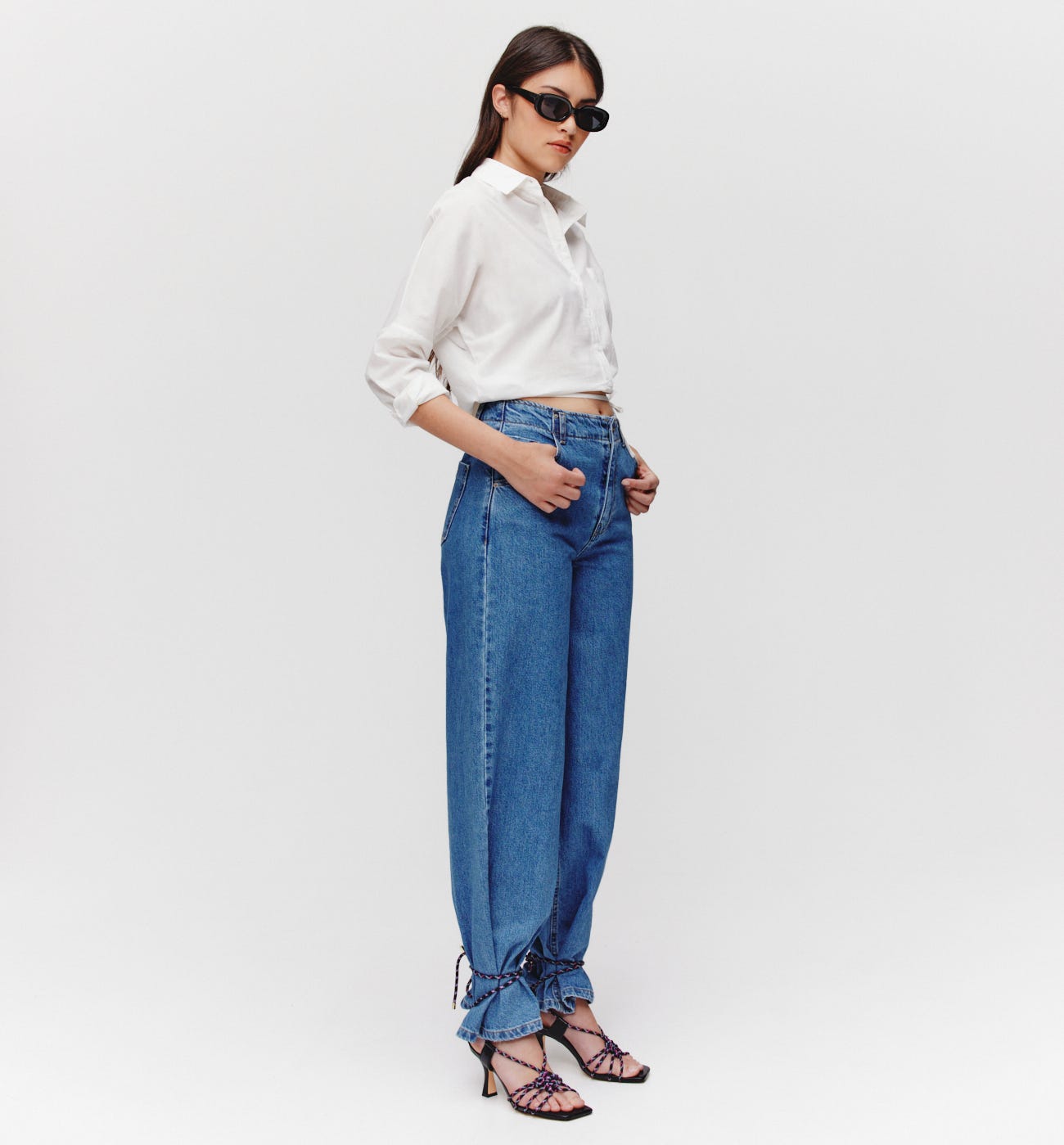 Chemise courte et unie Femme