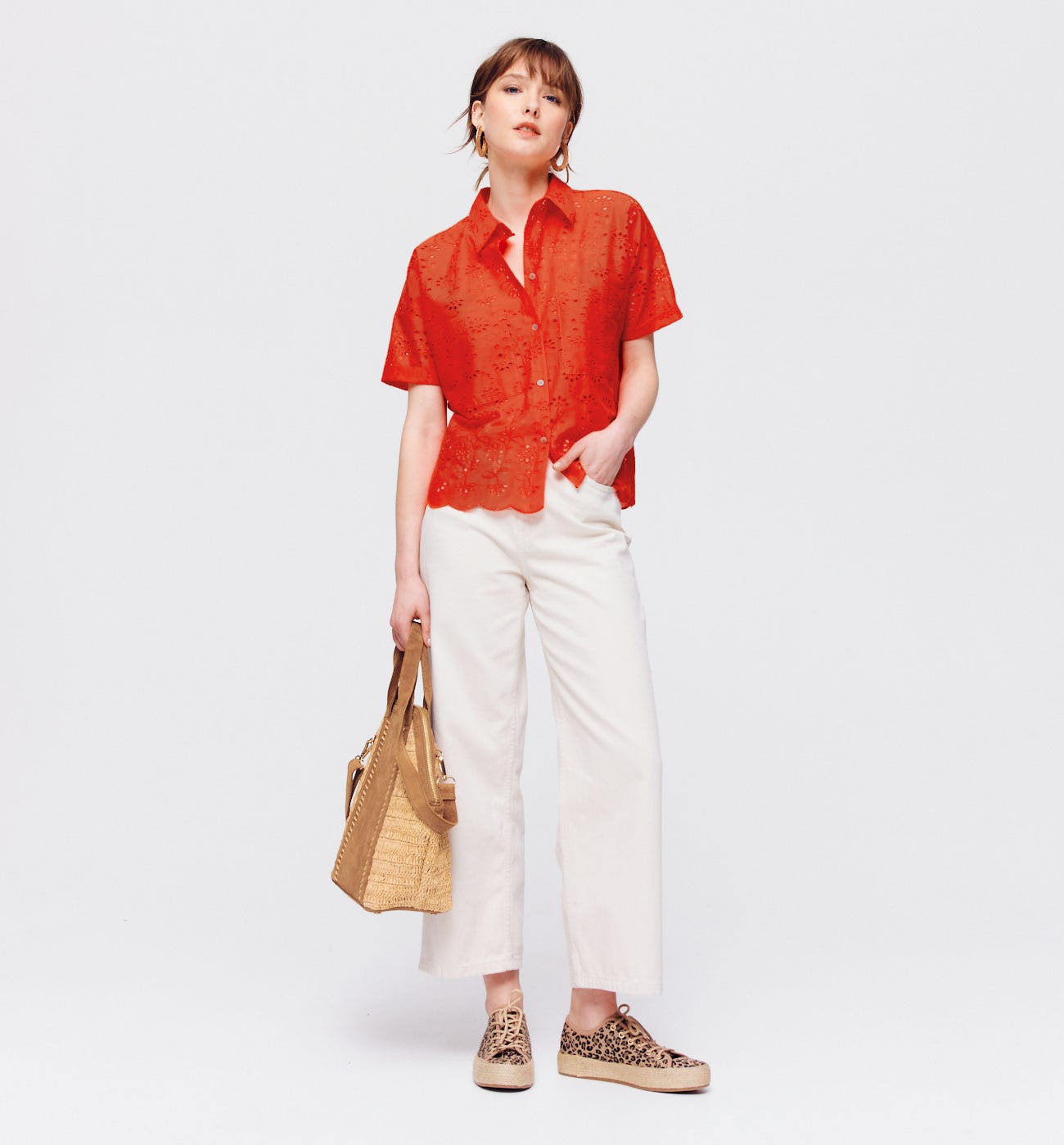 Chemise en broderie anglaise
