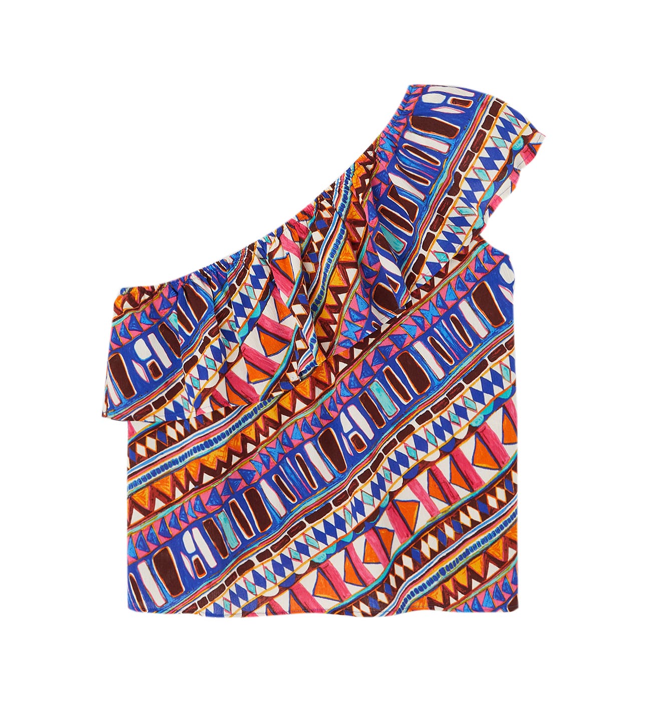 Bedrucktes One Shoulder-Top