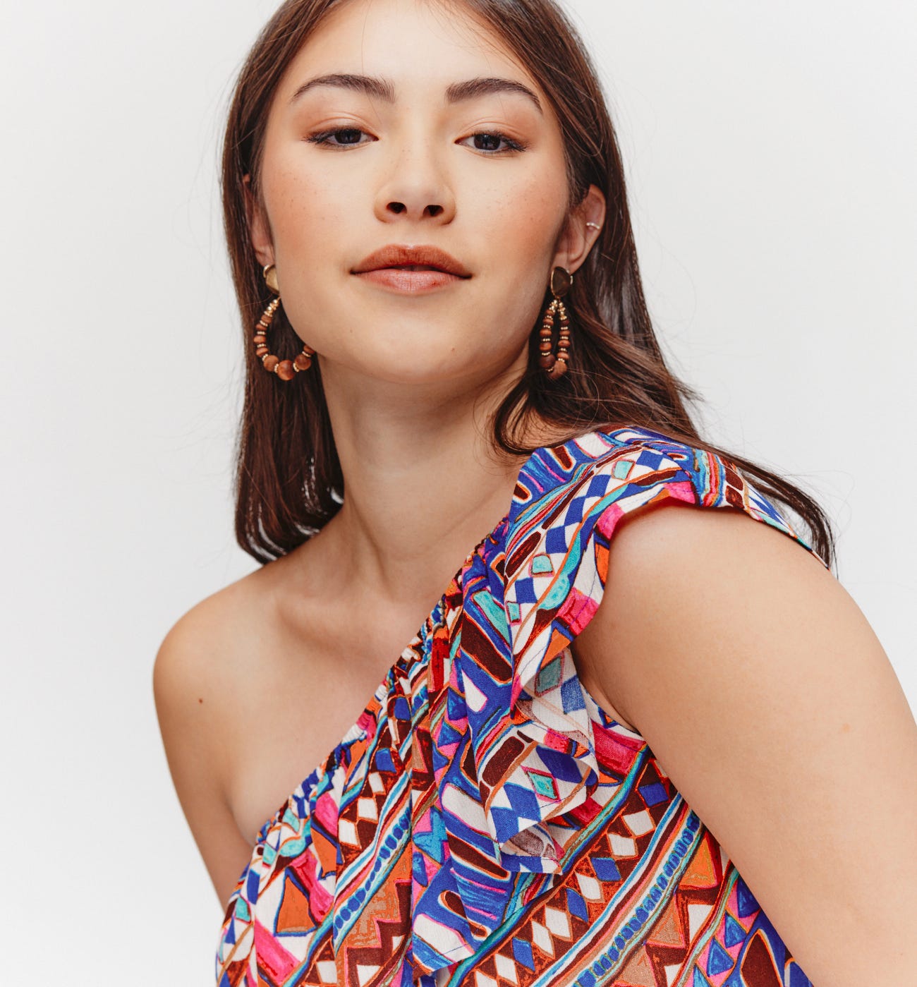Bedrucktes One Shoulder-Top